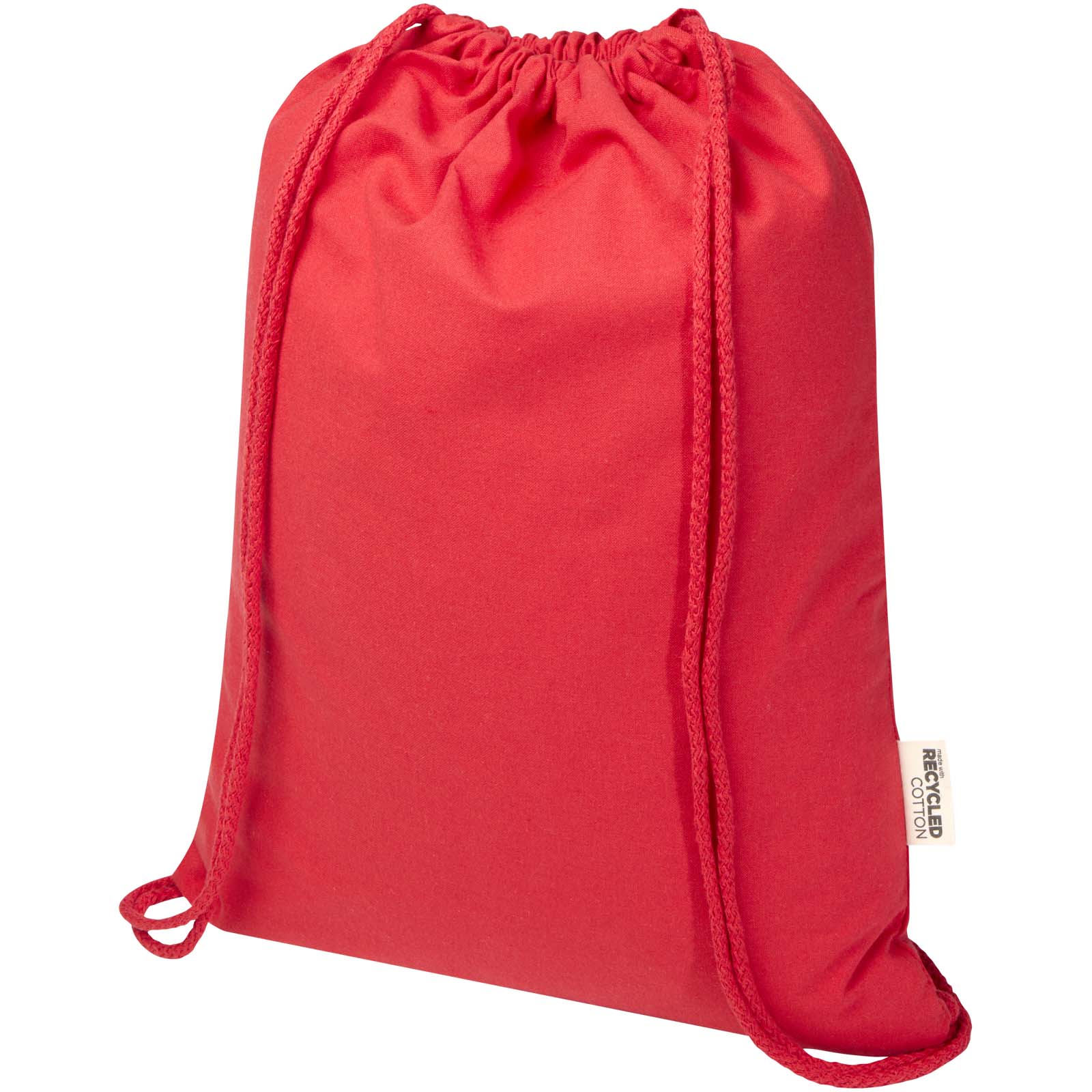 Peru Blend 180 g/m² Sportbeutel aus GRS recycelter Baumwolle 5L – Rot