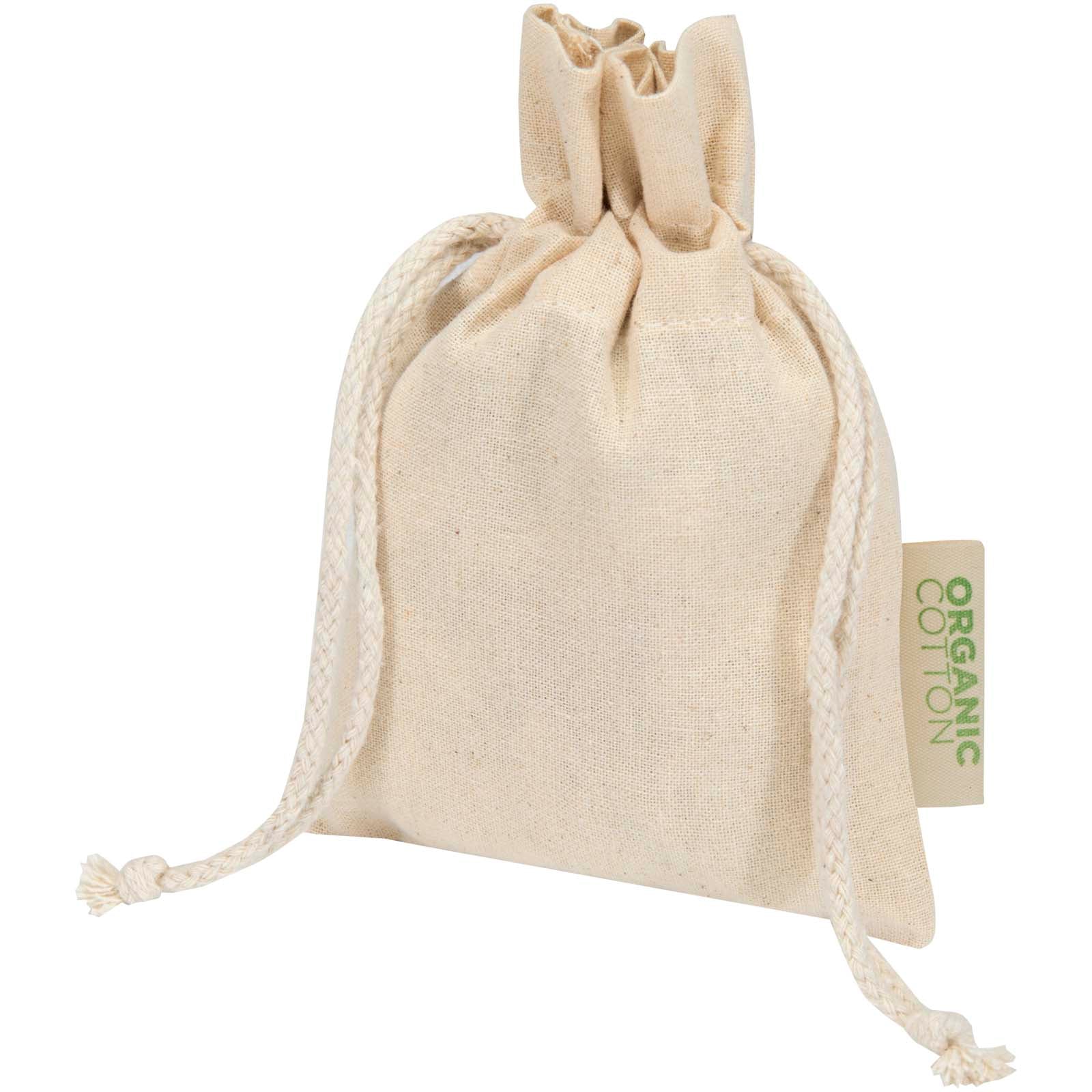Odisha 140 g/m² OCS Bio Zuziehbeutel – 15 × 10 cm – Natur