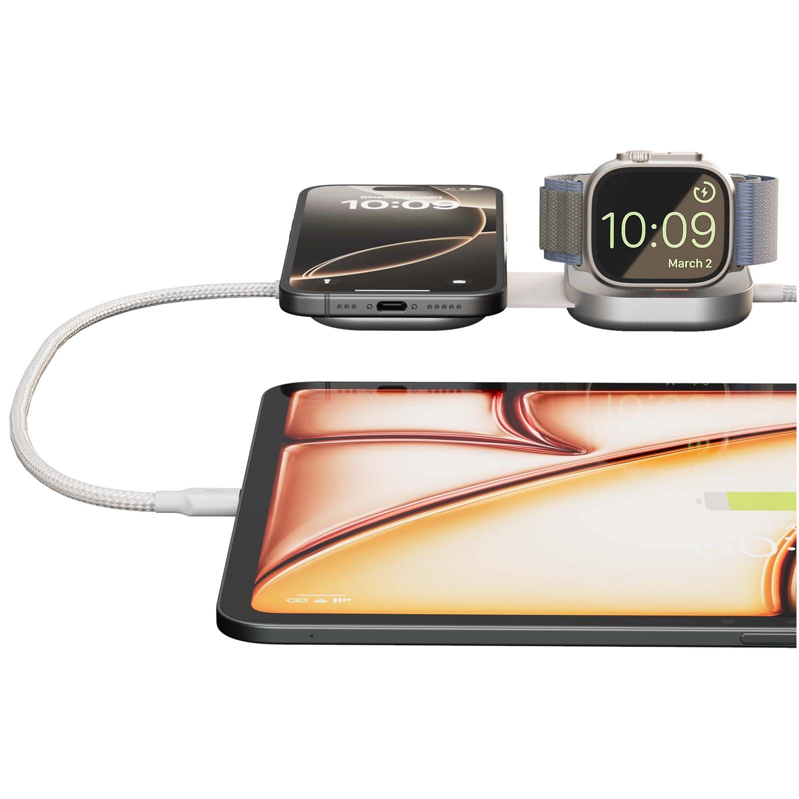 Zens Pro 3 140 W, USB-C, 3 in 1 Ladekabel