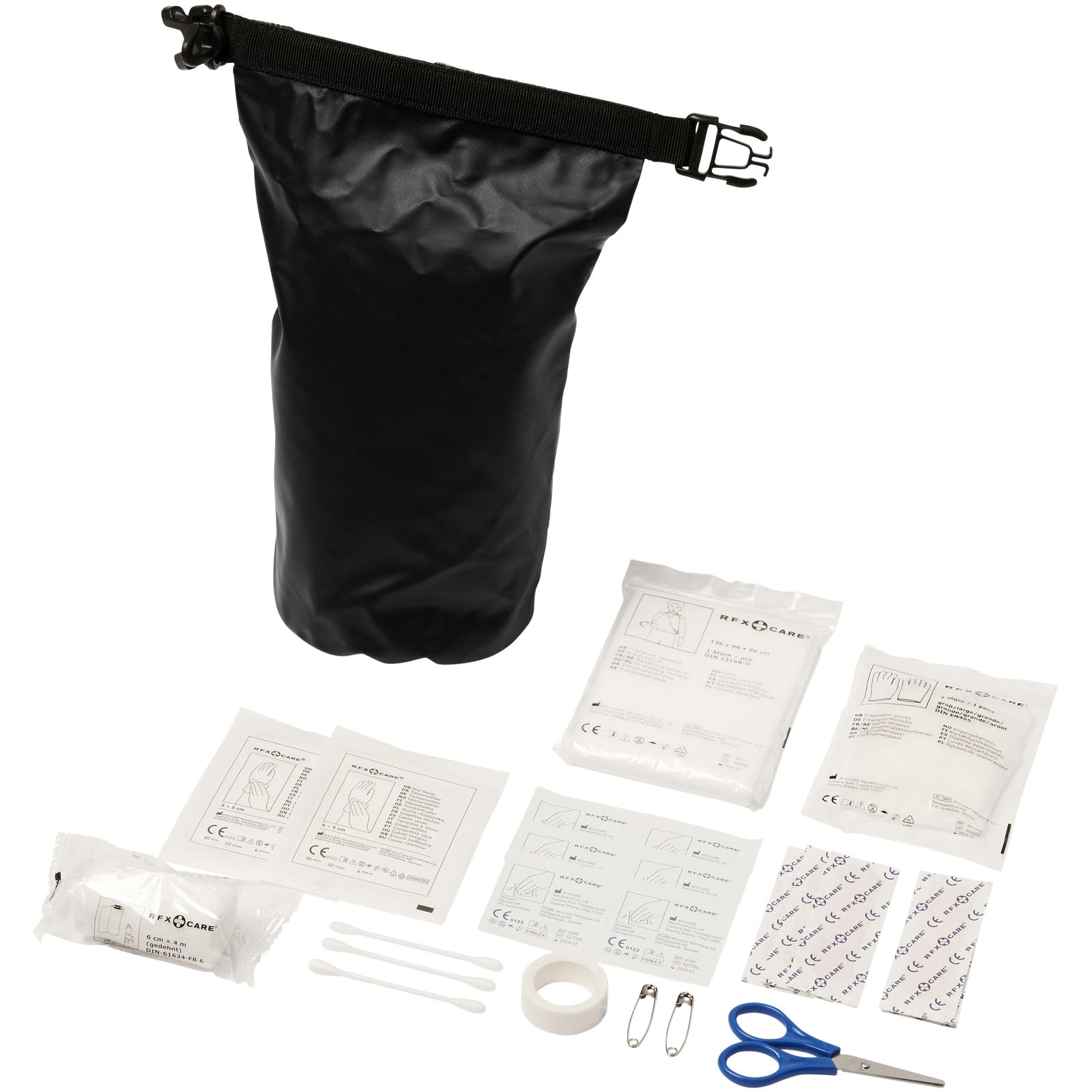 Alexander 30-teiliges Erste-Hilfe-Set mit wasserfester Tasche – Schwarz