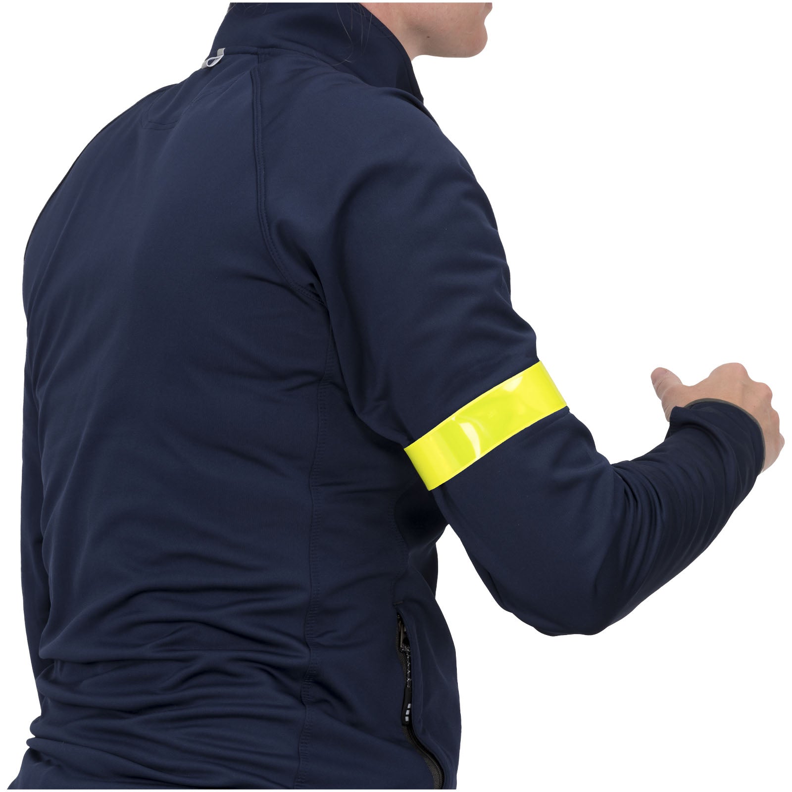 RFX™ Johan 38 cm reflektierendes PVC Sicherheits-Schnapparmband – Neongelb