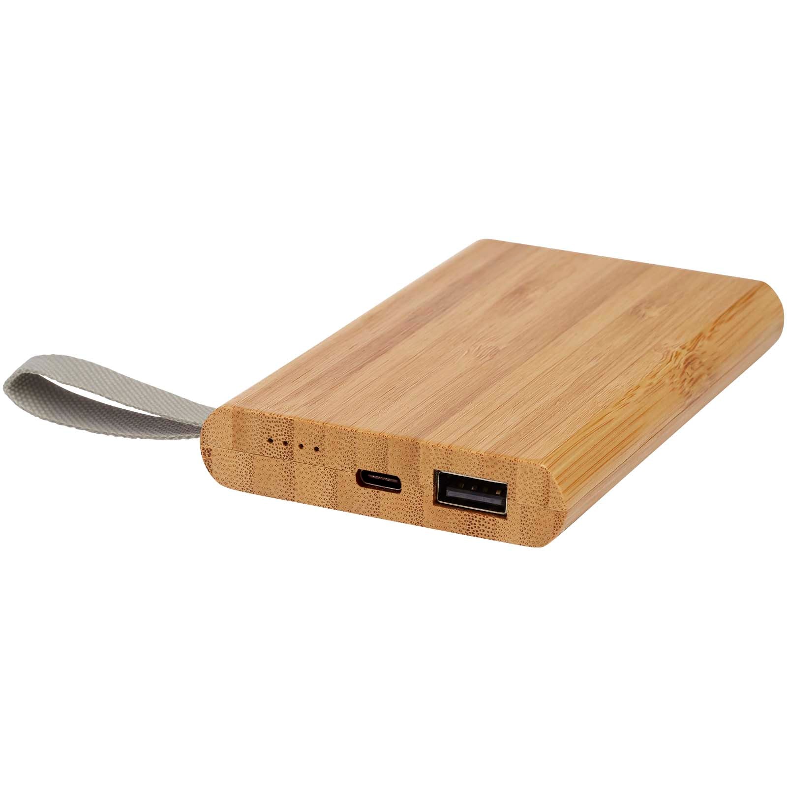 Tulda 5000 mAh Powerbank aus Bambus – Natur
