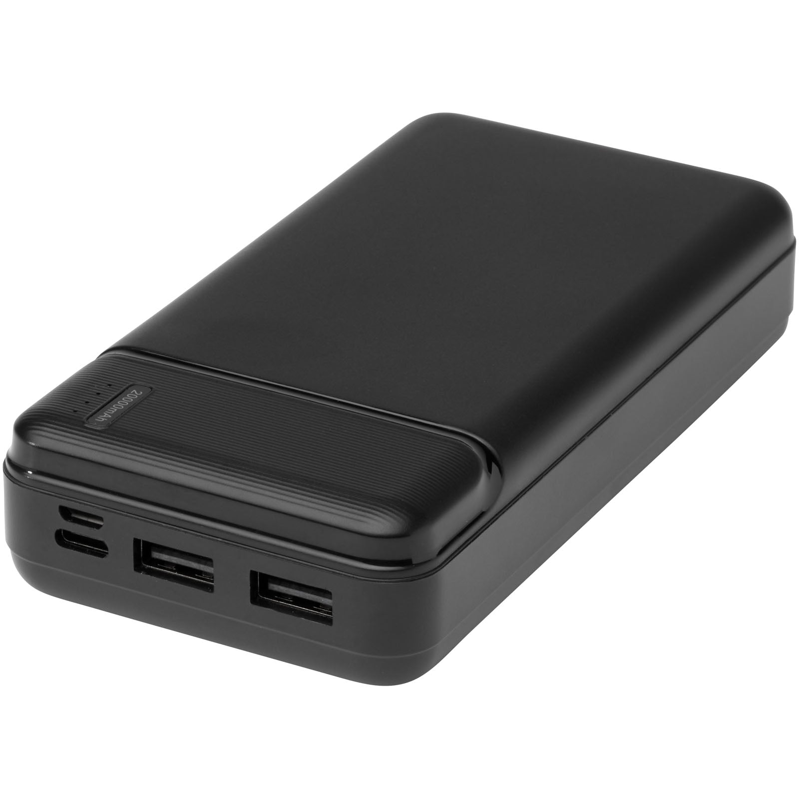 Loop 20.000 mAh Powerbank aus recyceltem Kunststoff – Schwarz