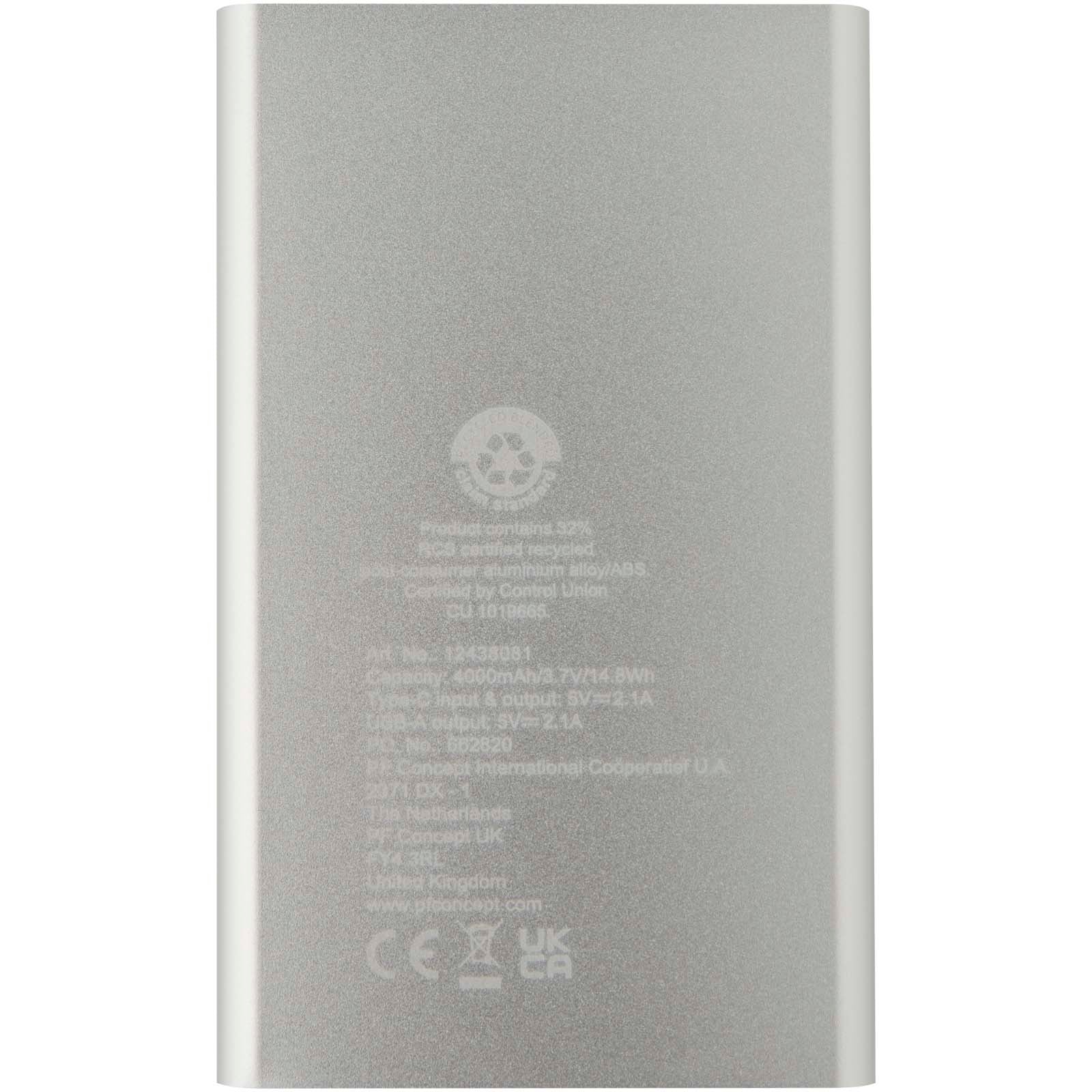 Pep 4000 mAh Type-C Powerbank aus recyceltem Aluminium