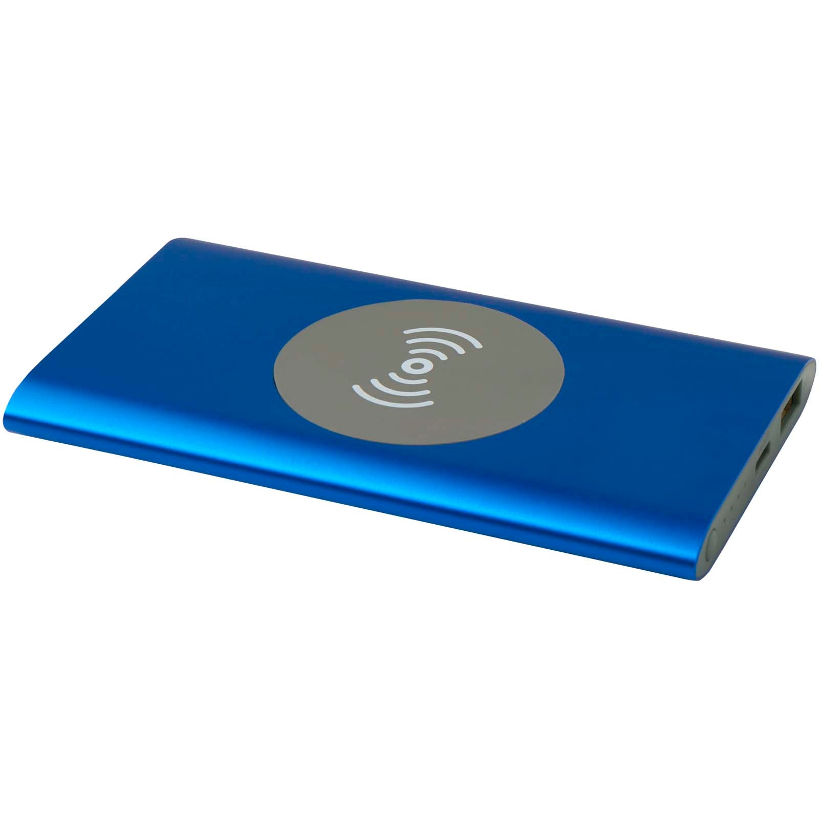 Juice 4000 mAh Typ-C kabellose Powerbank aus recyceltem Aluminium – Royalblau