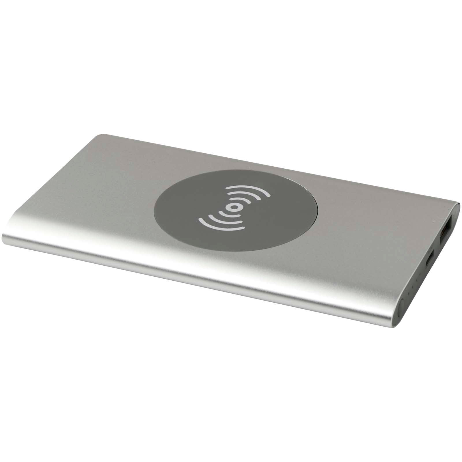 Juice 4000 mAh Typ-C kabellose Powerbank aus recyceltem Aluminium – Silber