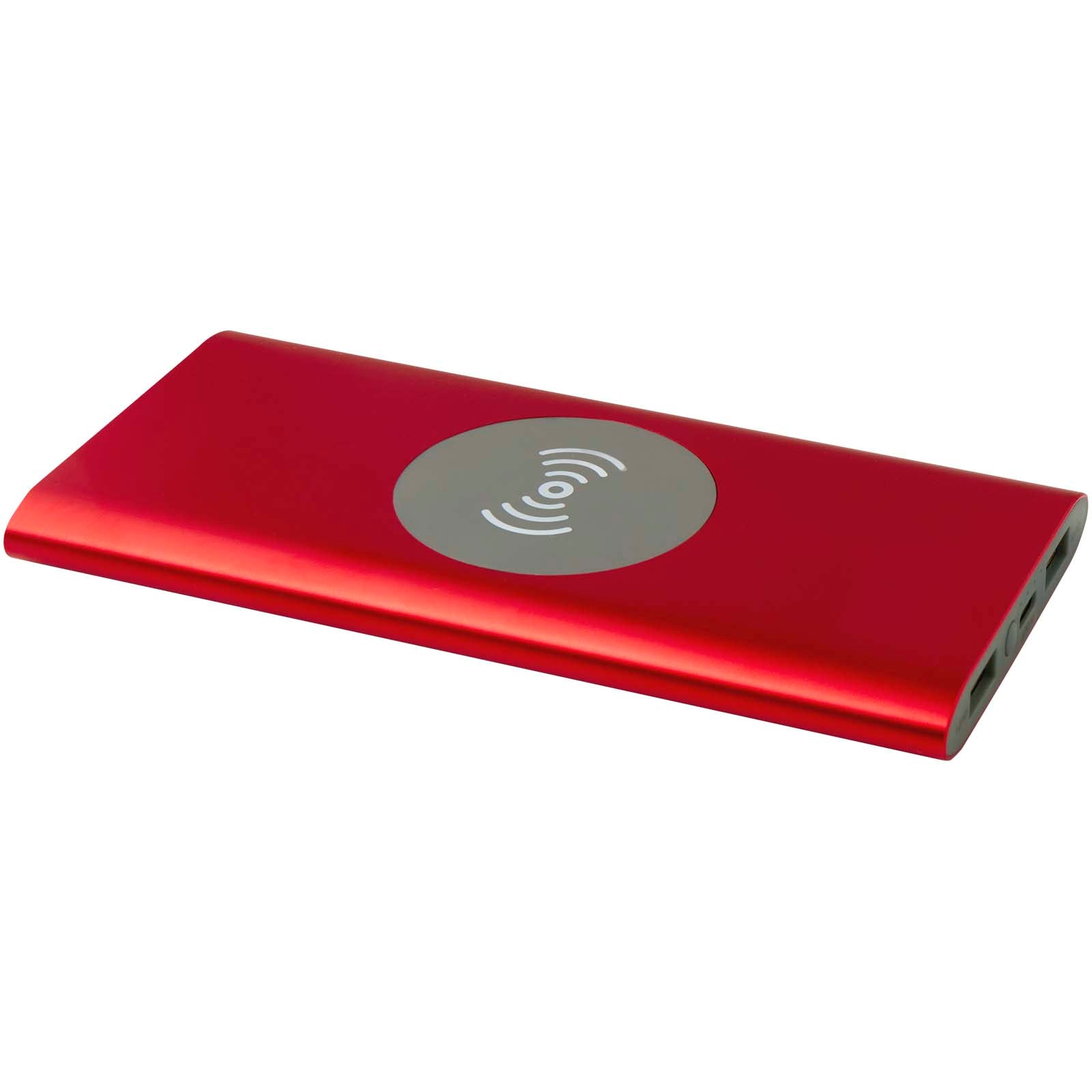 Juice 8000 mAh Typ-C kabellose Powerbank aus recyceltem Aluminium – Rot