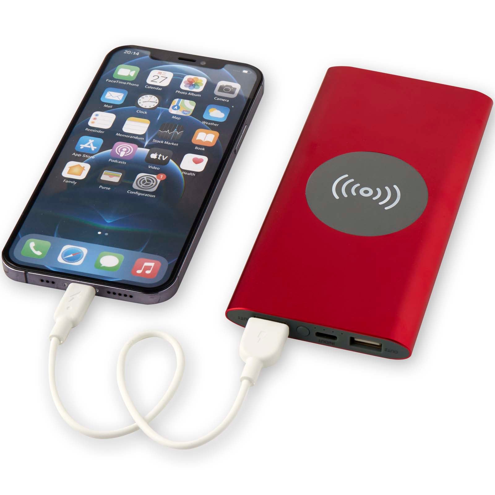Juice 8000 mAh Typ-C kabellose Powerbank aus recyceltem Aluminium