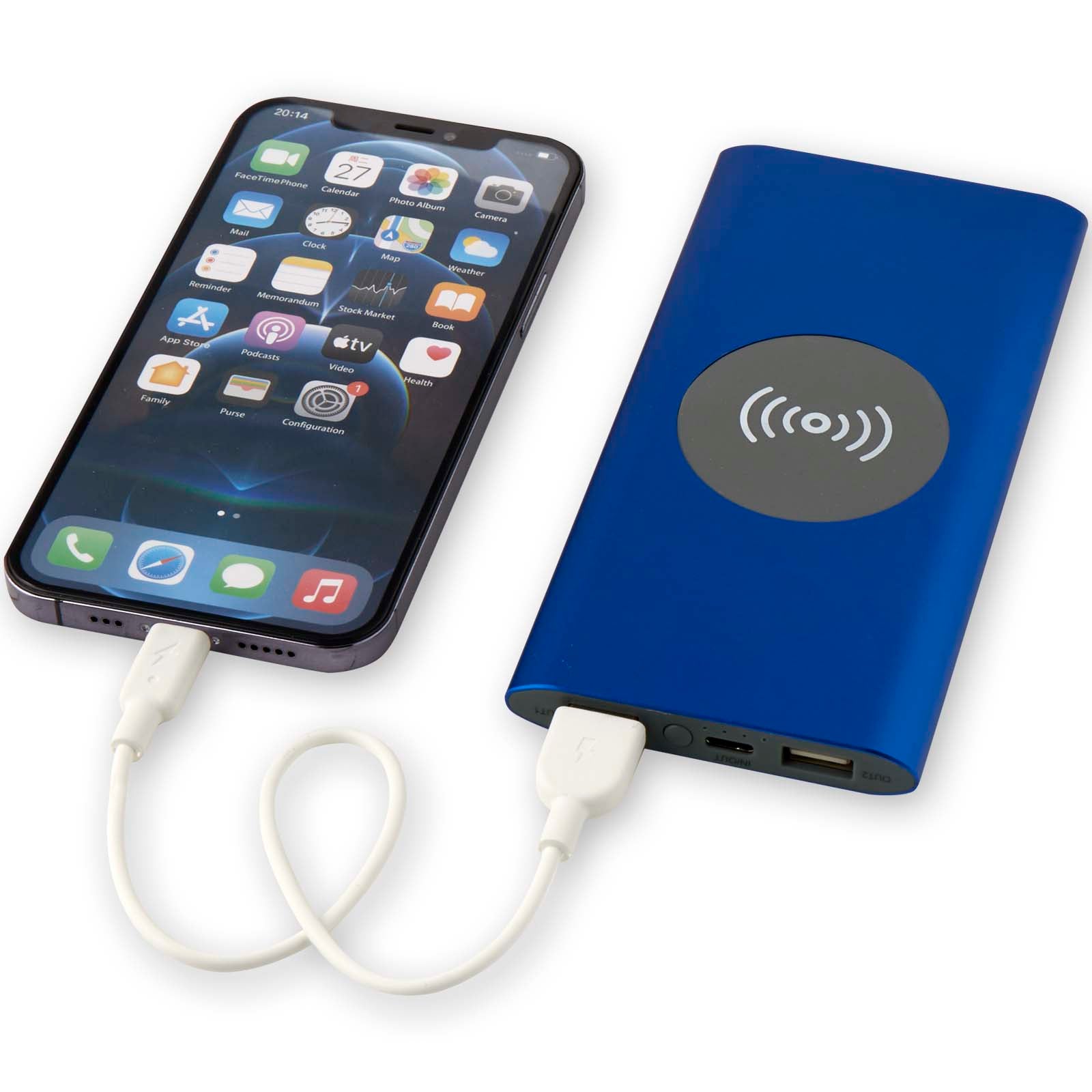 Juice 8000 mAh Typ-C kabellose Powerbank aus recyceltem Aluminium