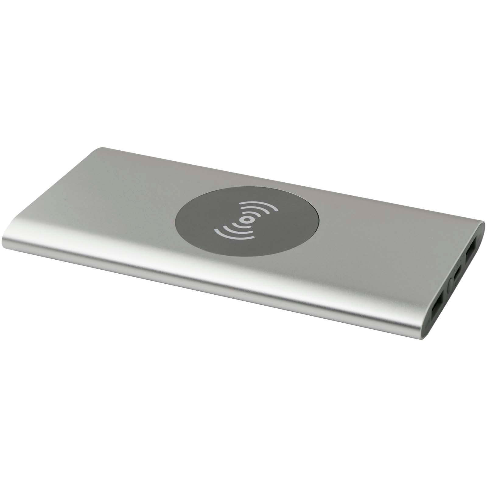 Juice 8000 mAh Typ-C kabellose Powerbank aus recyceltem Aluminium – Silber