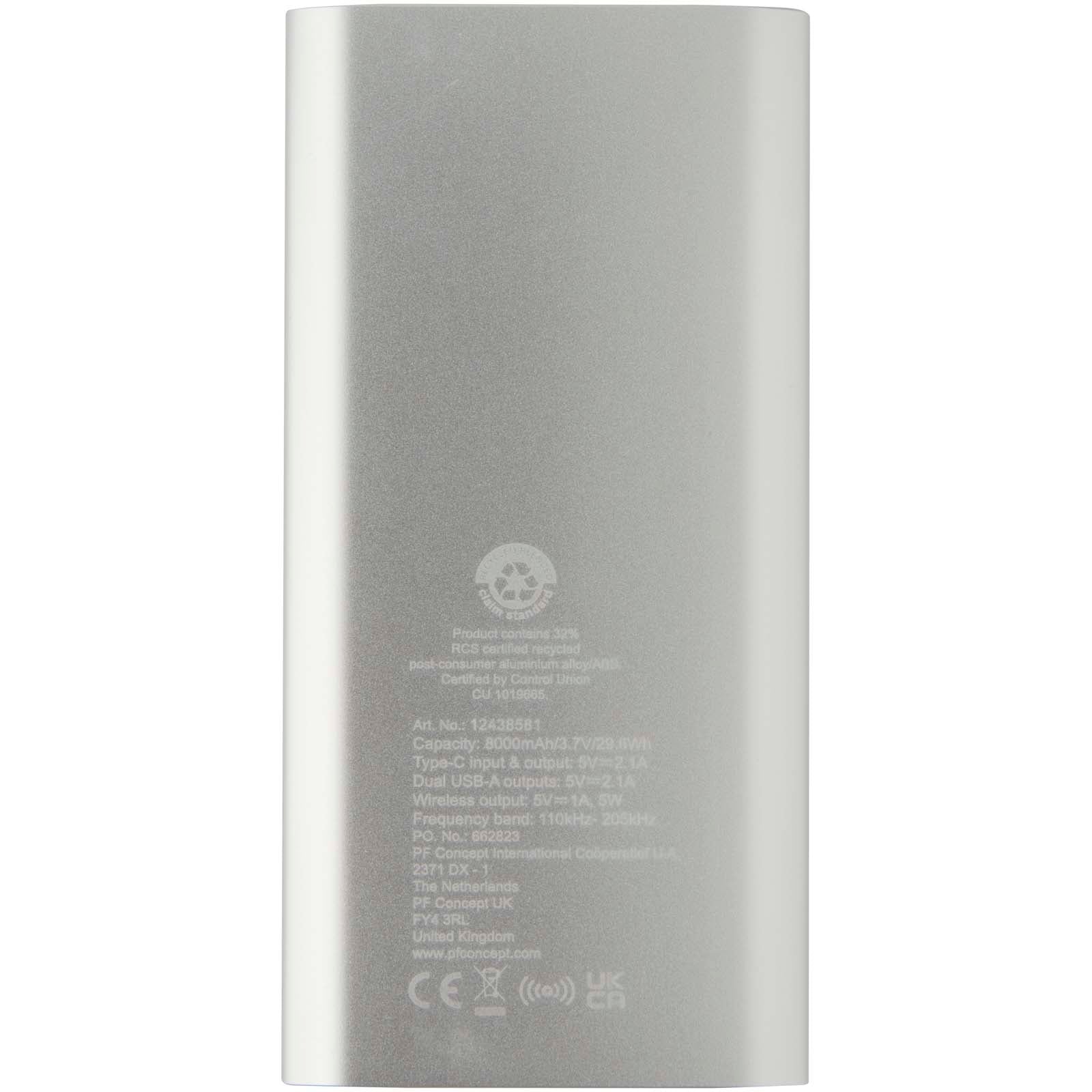 Juice 8000 mAh Typ-C kabellose Powerbank aus recyceltem Aluminium