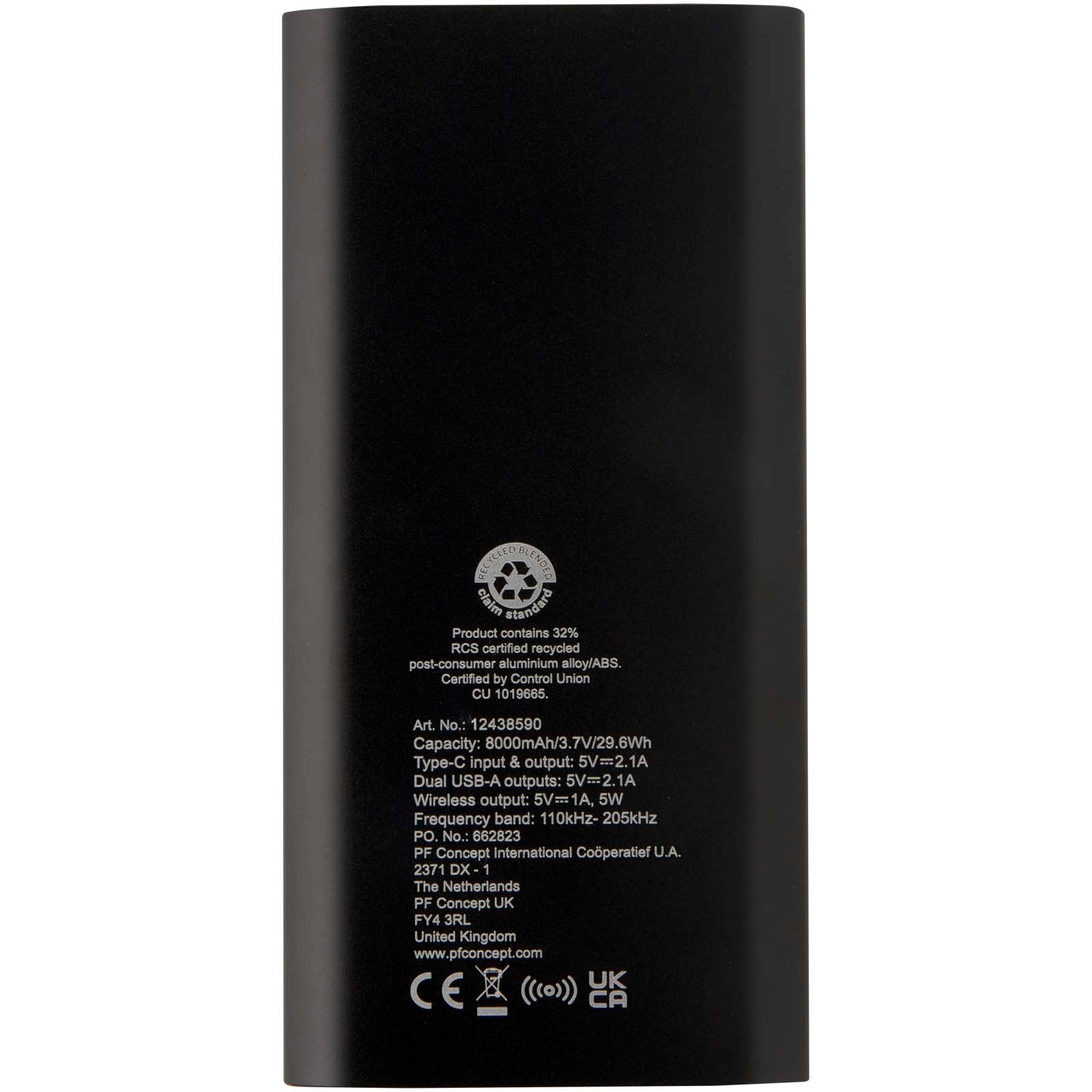 Juice 8000 mAh Typ-C kabellose Powerbank aus recyceltem Aluminium