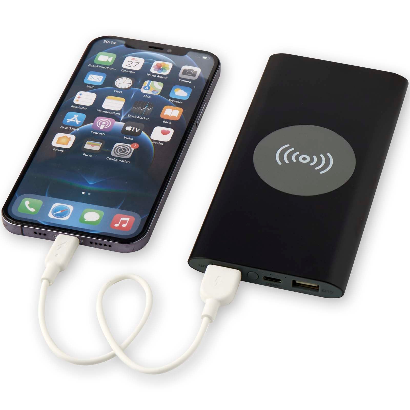 Juice 8000 mAh Typ-C kabellose Powerbank aus recyceltem Aluminium