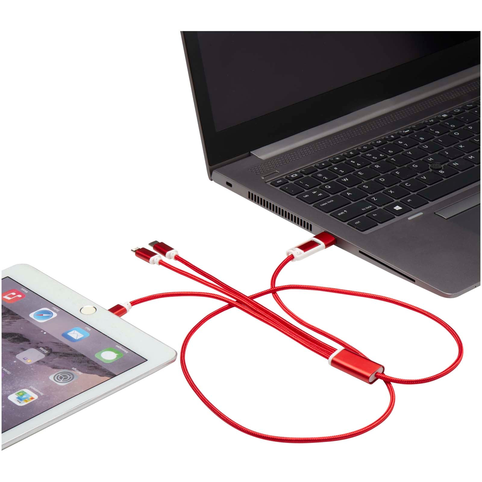 Versatile 5-in-1 Ladekabel aus recyceltem Aluminium