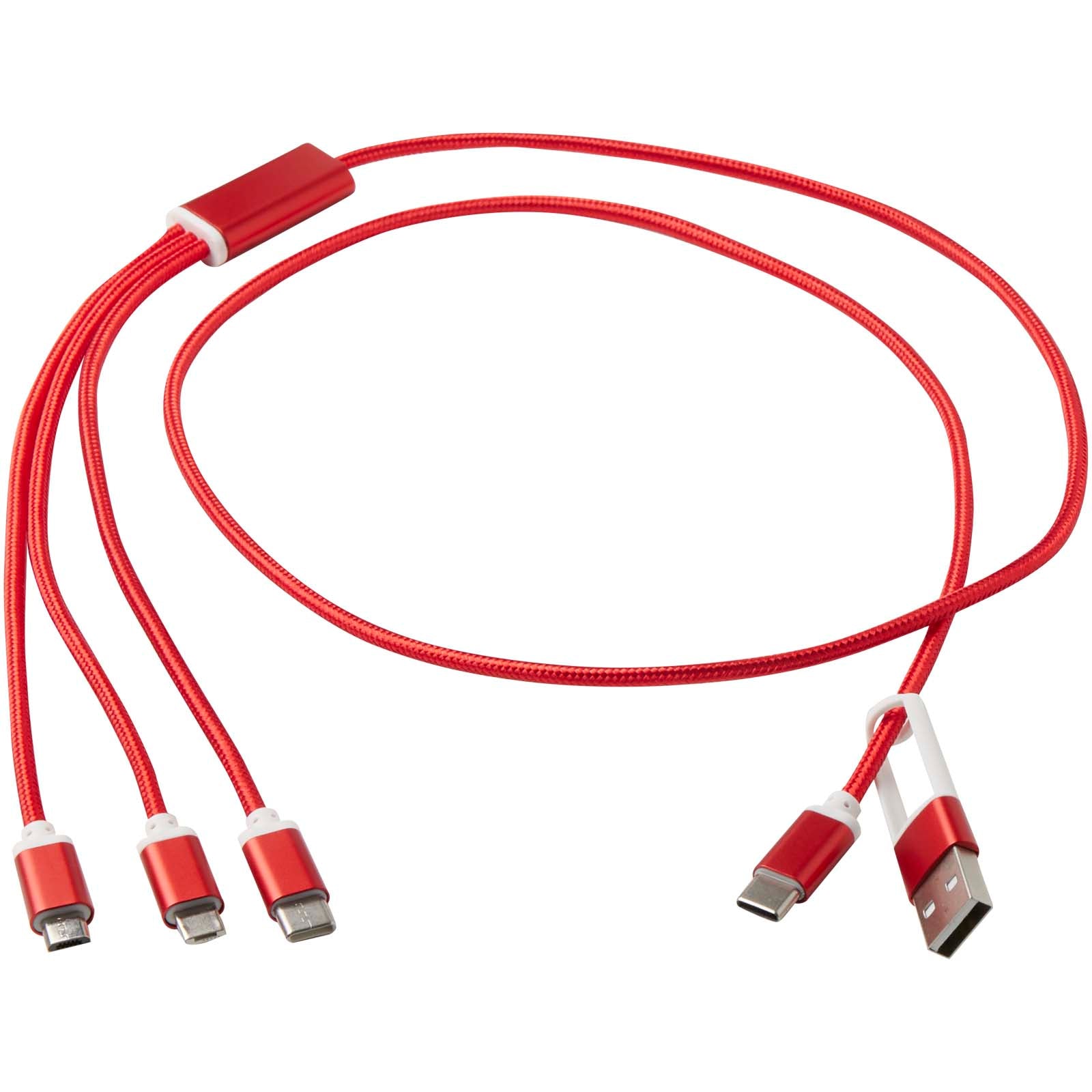 Versatile 5-in-1 Ladekabel aus recyceltem Aluminium