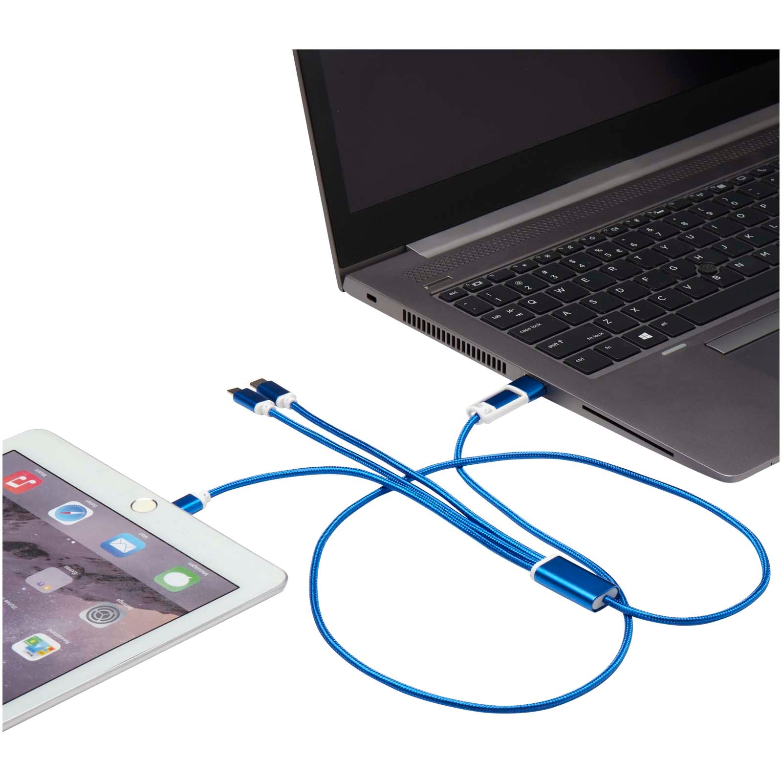 Versatile 5-in-1 Ladekabel aus recyceltem Aluminium