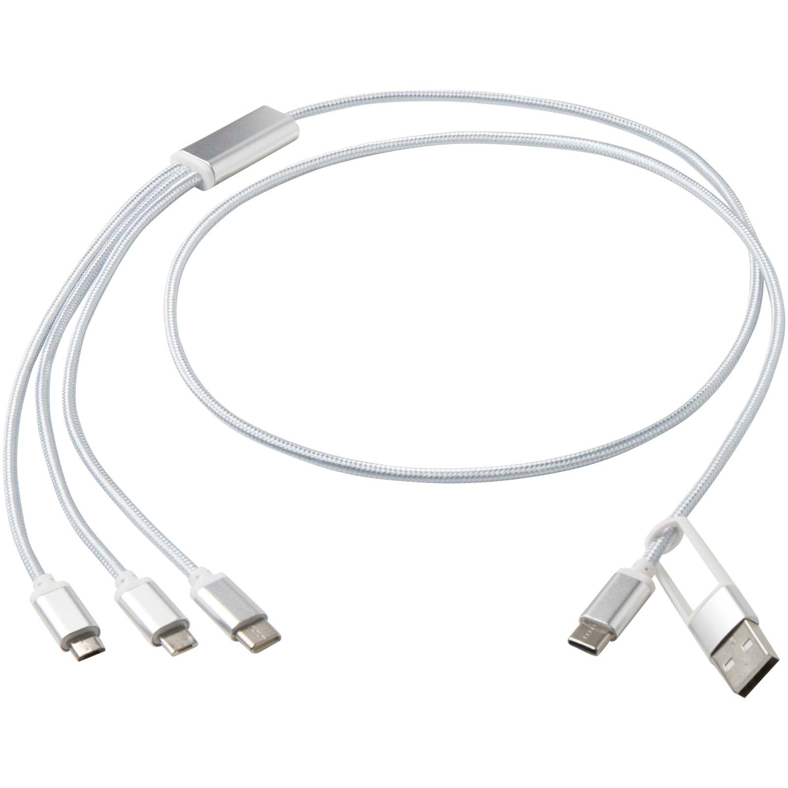 Versatile 5-in-1 Ladekabel aus recyceltem Aluminium