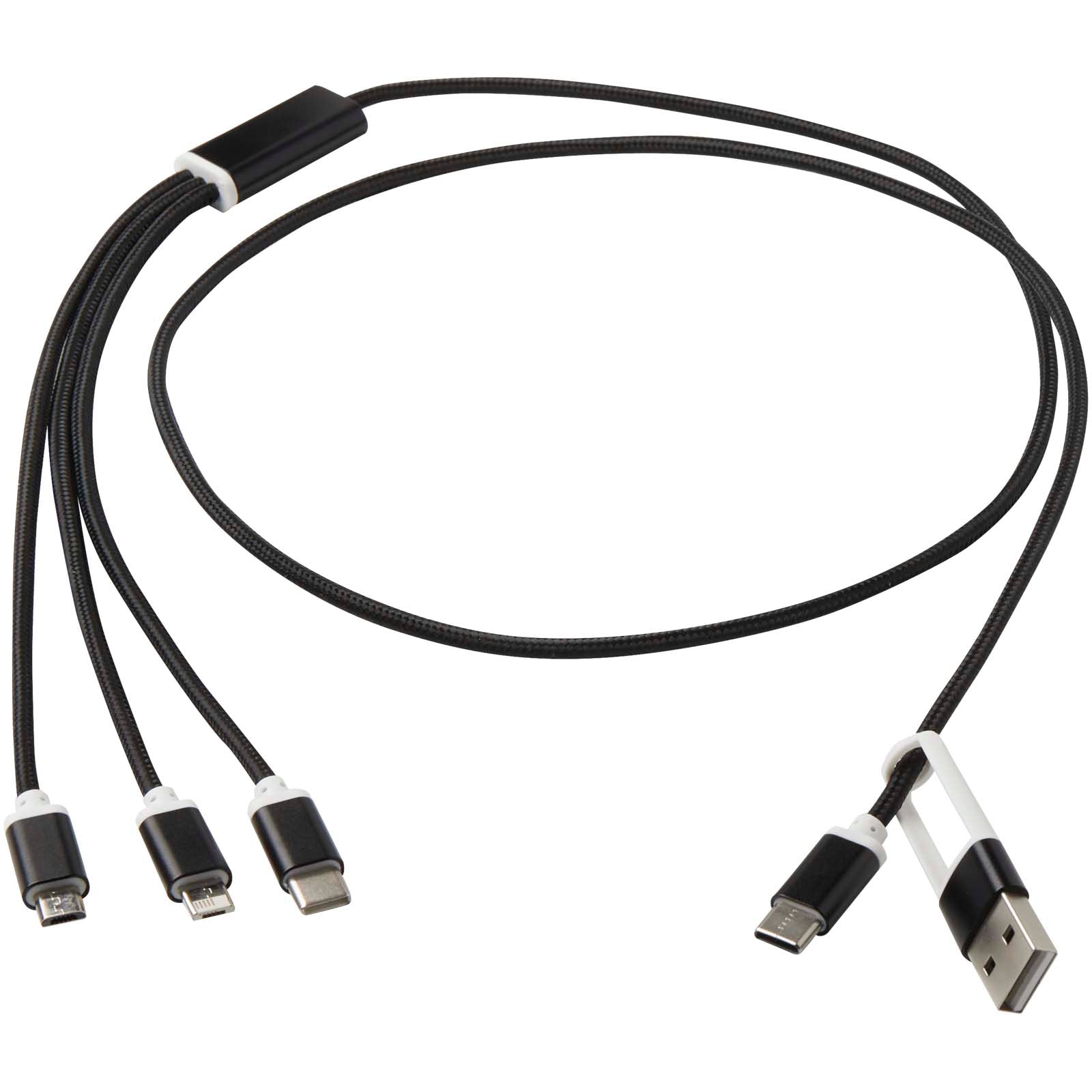 Versatile 5-in-1 Ladekabel aus recyceltem Aluminium