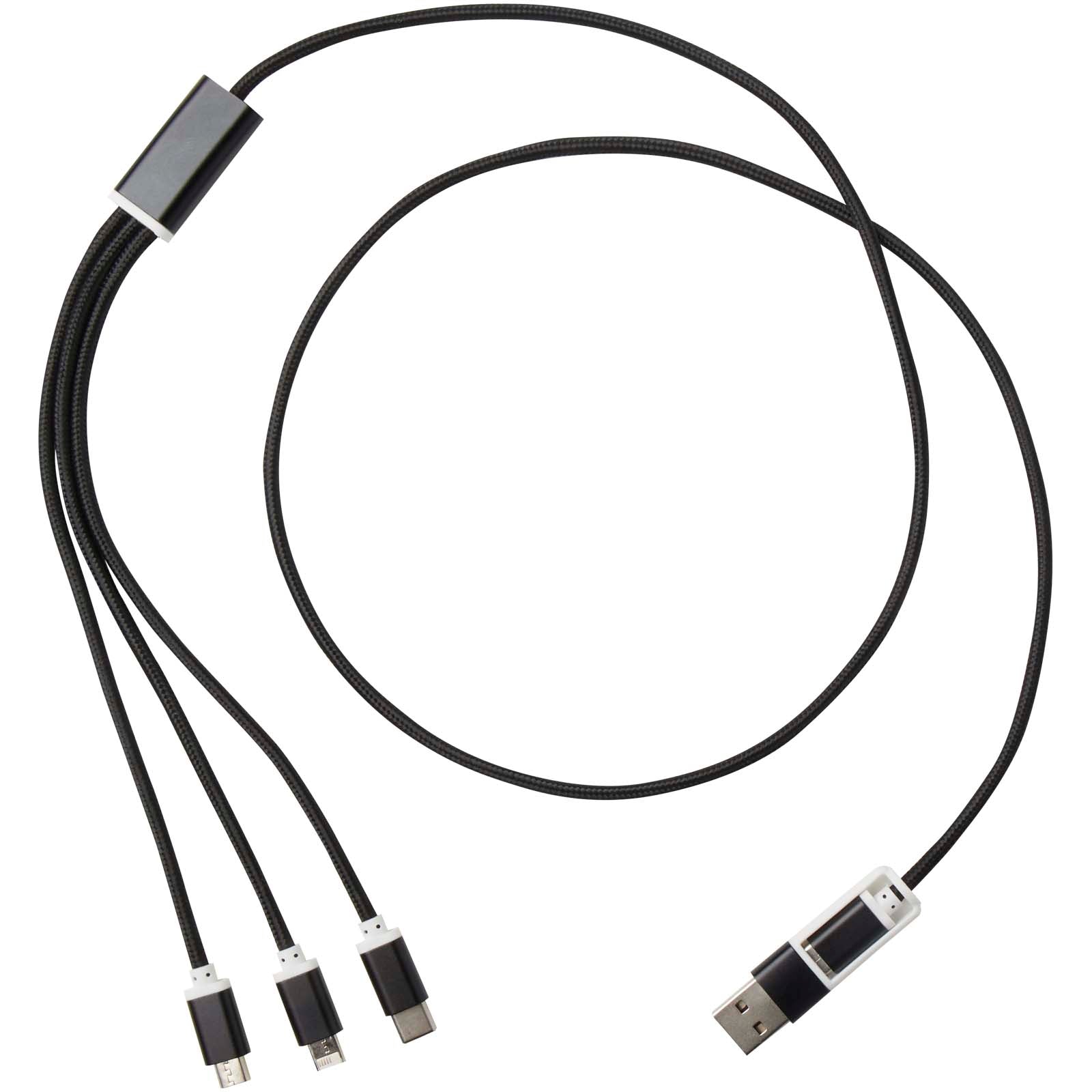 Versatile 5-in-1 Ladekabel aus recyceltem Aluminium