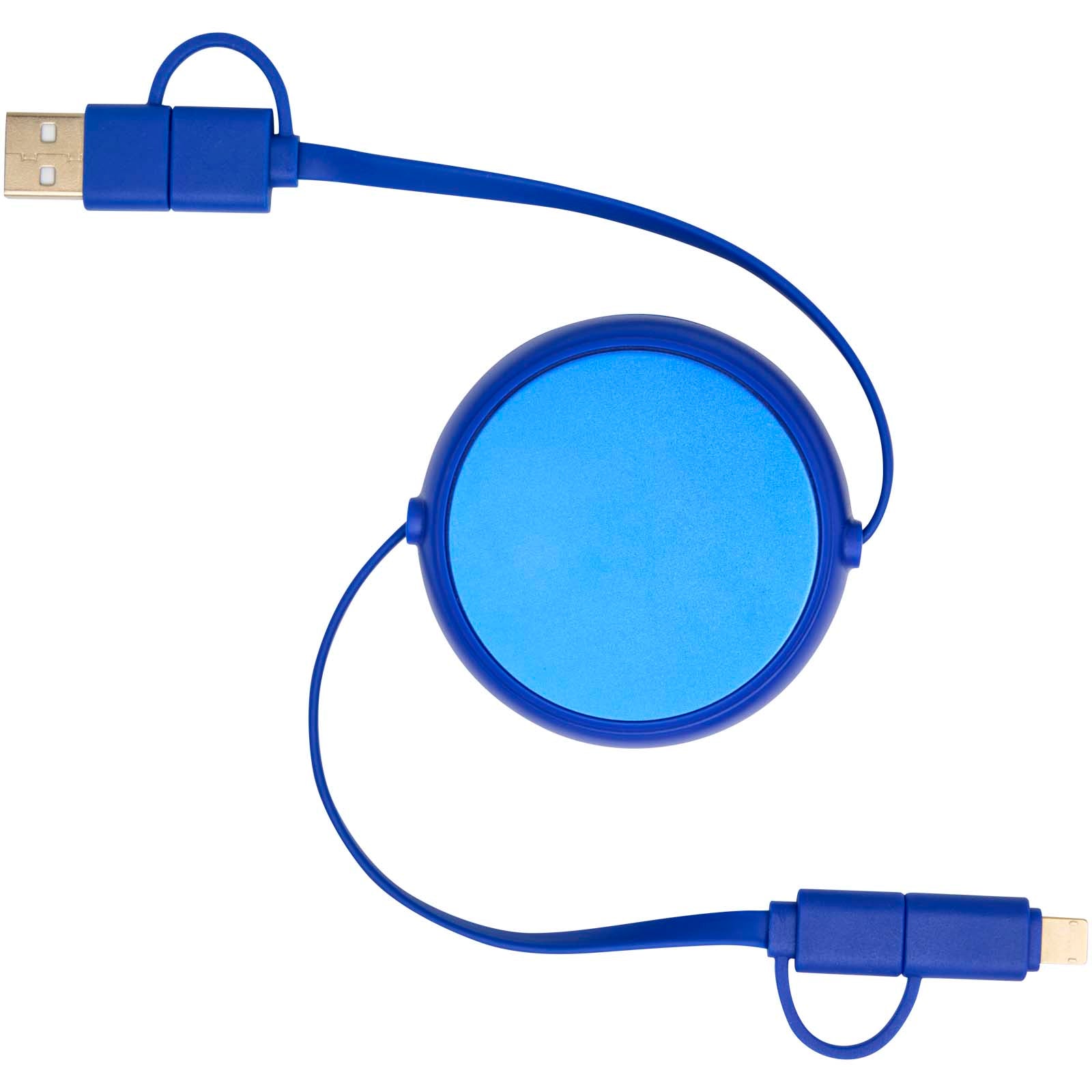Alasia 100 cm 5-in-1 Kabel aus recyceltem Kunststoff und Aluminium, einziehbar, für Datenübertragung und mit 45W Schnellladun