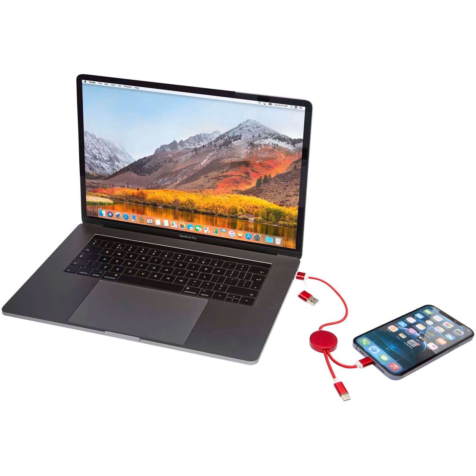 Alasia 30 cm 5-in-1 Kabel aus recyceltem Kunststoff für Datenübertragung und 27W Schnellladung