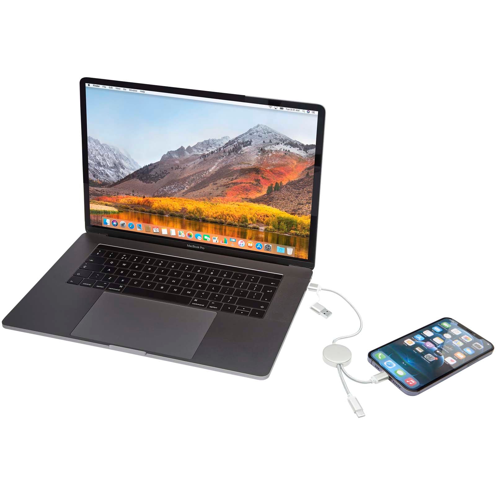 Alasia 30 cm 5-in-1 Kabel aus recyceltem Kunststoff für Datenübertragung und 27W Schnellladung