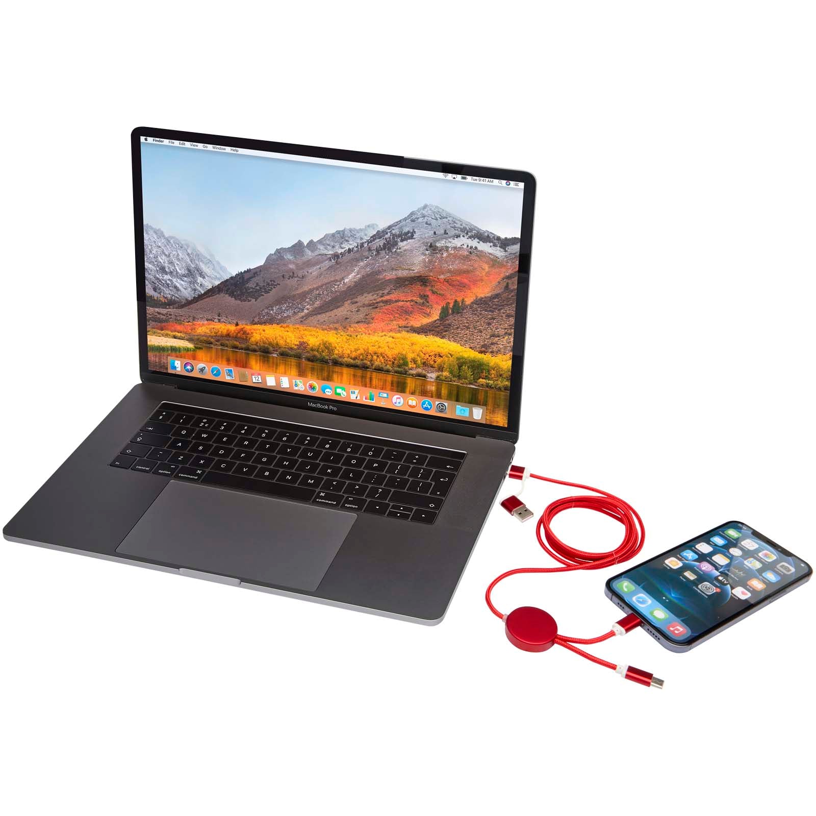 Alasia 150 cm 5-in-1 Kabel aus recyceltem Kunststoff für Datenübertragung und 27W Schnellladung