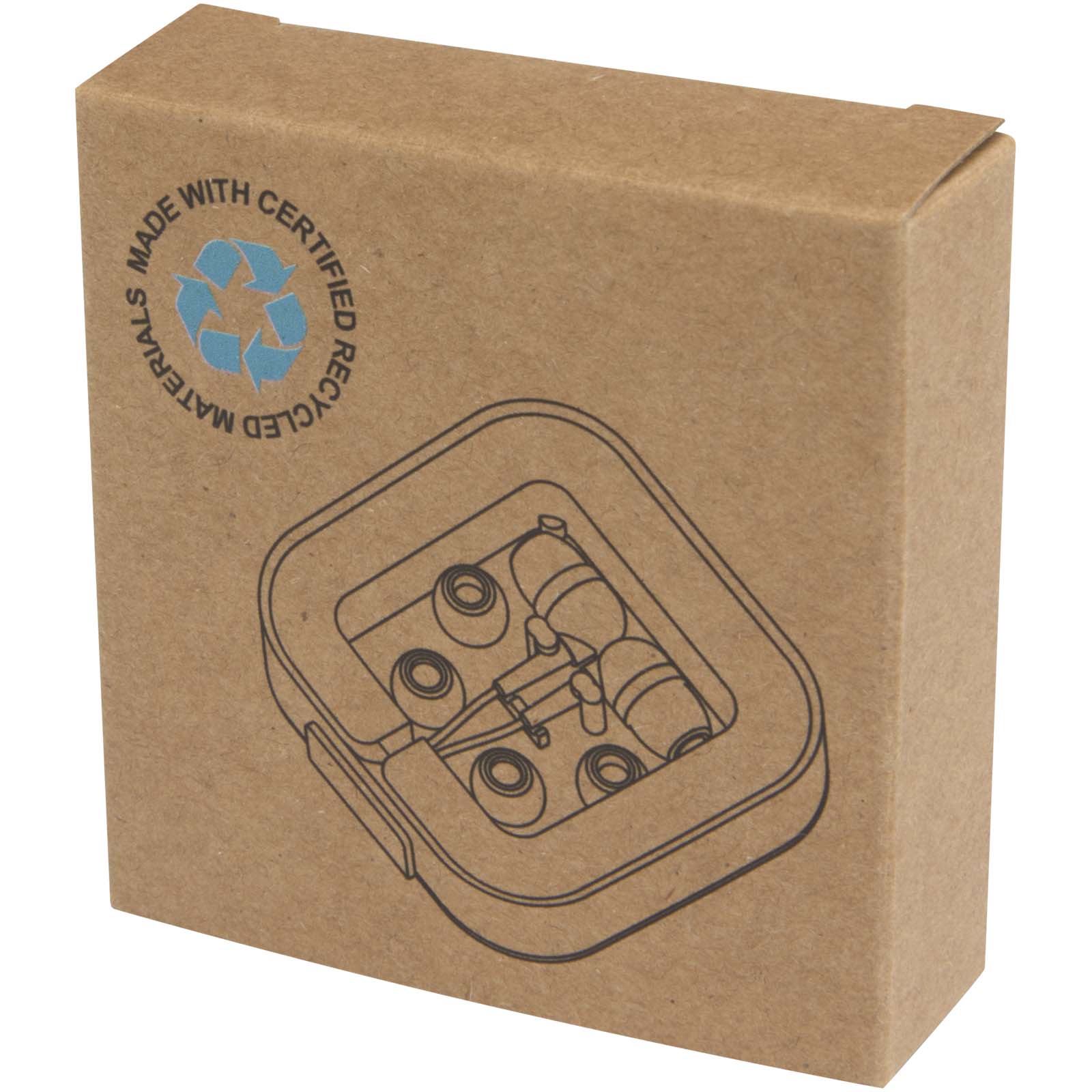 Baekdu kabelgebundenes Headset Typ-C mit Aufbewahrungsbox aus recyceltem Kunststoff