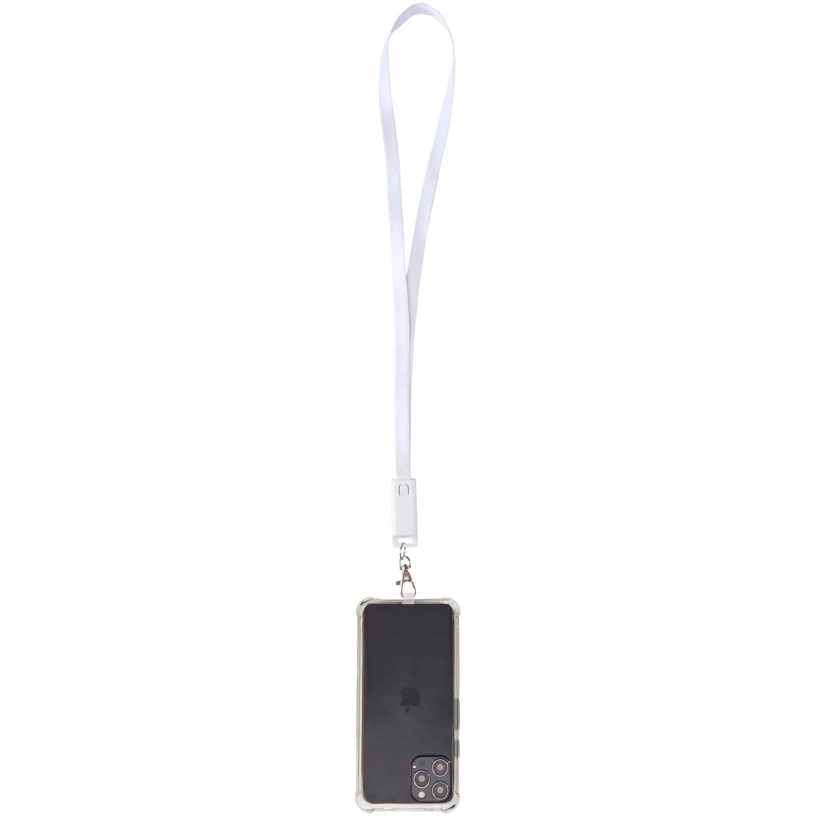 Franz 5 in 1 Lanyard Kabel aus recyceltem Kunststoff für Smartphones mit integrierter Datensynchronisierung und 65 W Schnelll