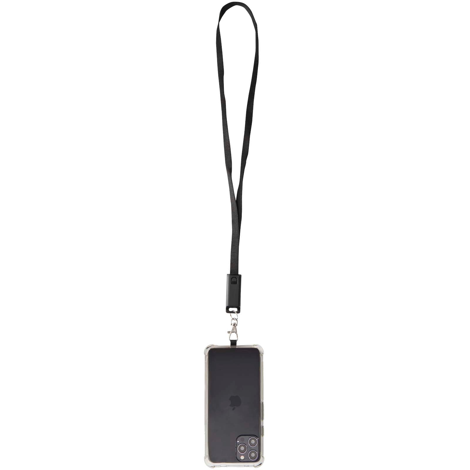 Franz 5 in 1 Lanyard Kabel aus recyceltem Kunststoff für Smartphones mit integrierter Datensynchronisierung und 65 W Schnelll