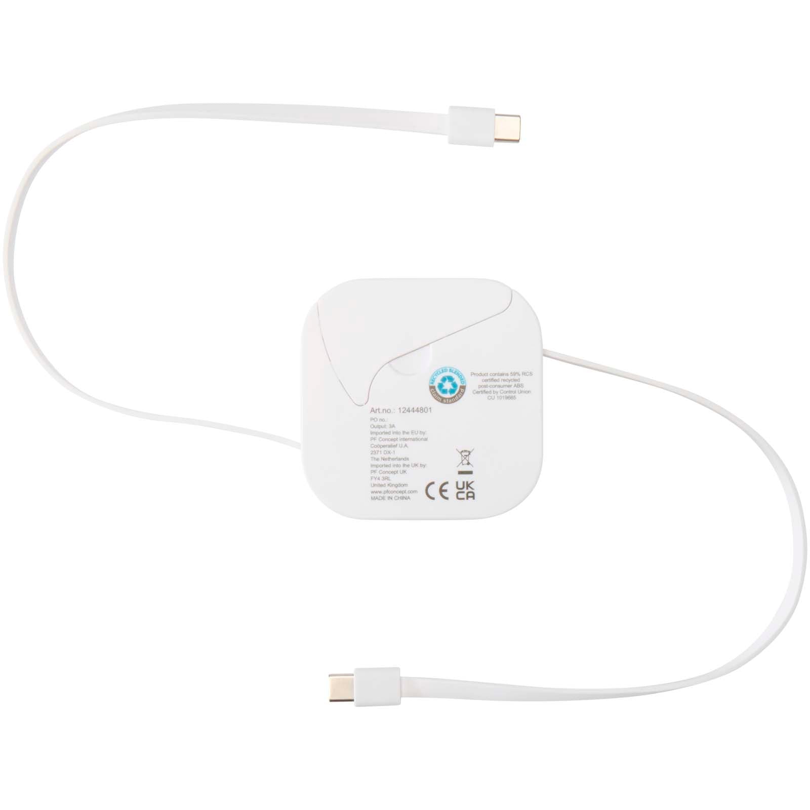 Gloas Aufrollbares 5 in 1 Kabel aus Recyclingmaterial mit Datensynchronisierung und 100 W Schnellladefunktion sowie Smartphon