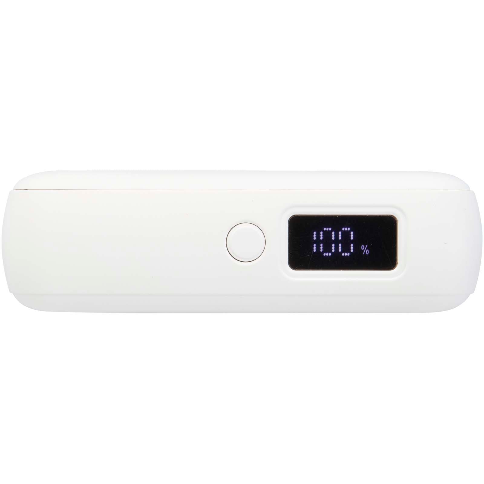Acrux 35 W 10.000 mAh Tablet Powerbank mit integriertem Typ-C-Kabel aus recyceltem Kunststoff