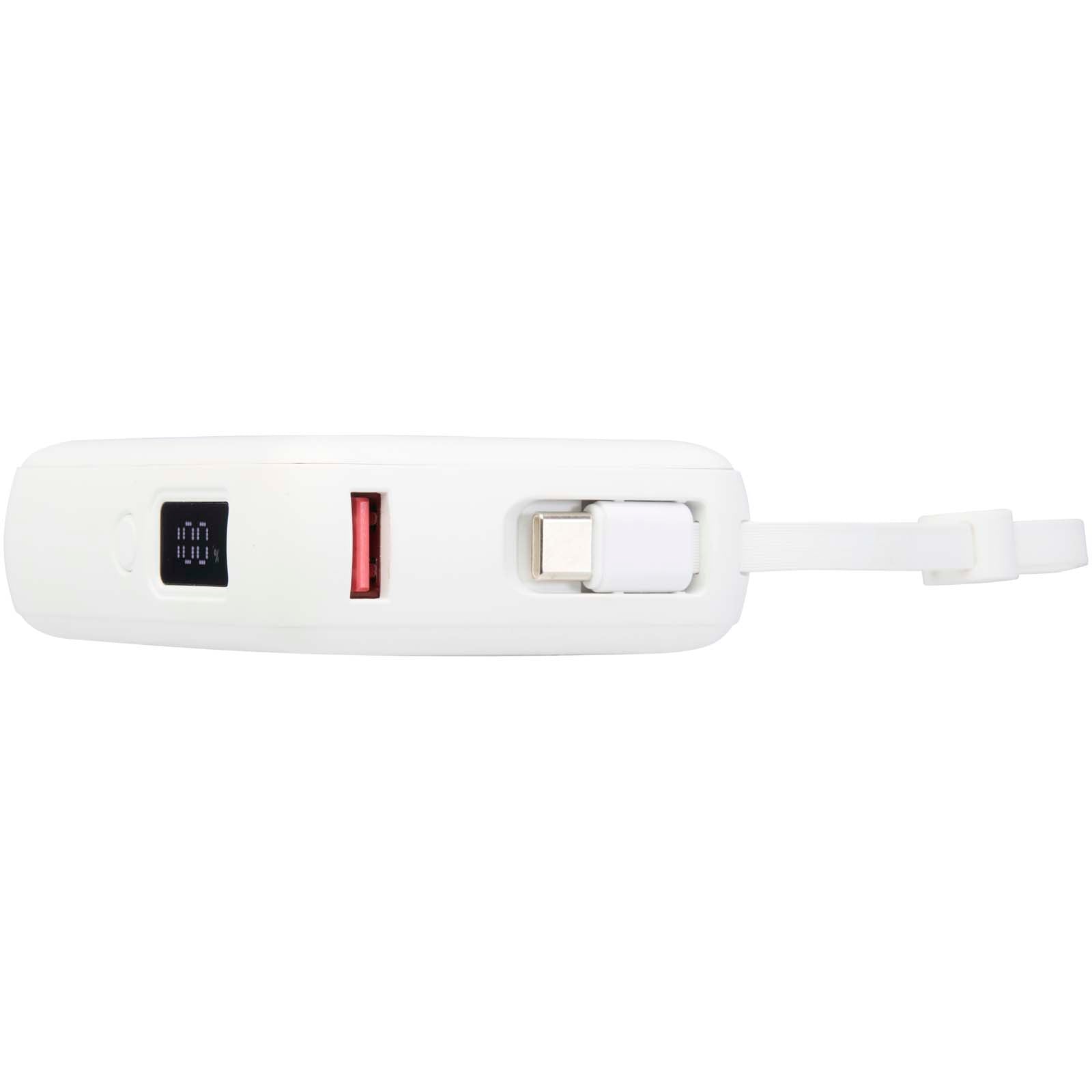 Acrux 35 W 10.000 mAh Tablet Powerbank mit integriertem Typ-C-Kabel aus recyceltem Kunststoff