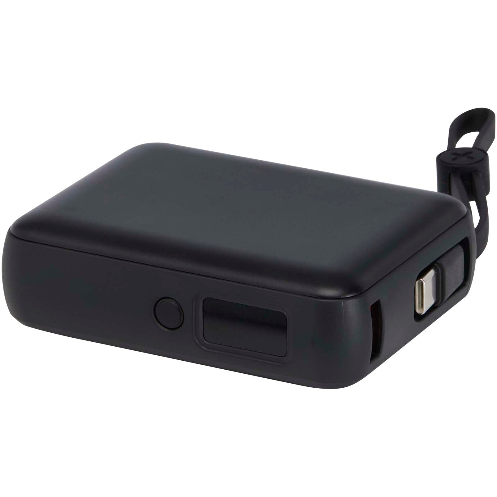 Acrux 35 W 10.000 mAh Tablet Powerbank mit integriertem Typ-C-Kabel aus recyceltem Kunststoff