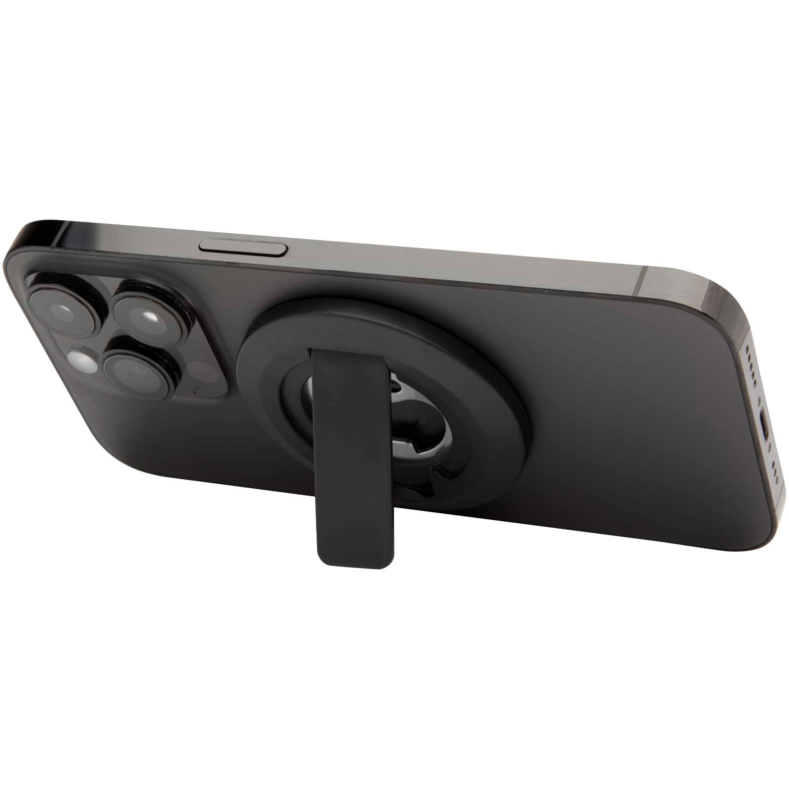 Ain Magnetische Smartphonehalterung  aus recyceltem Kunststoff mit Flaschenöffner – Schwarz