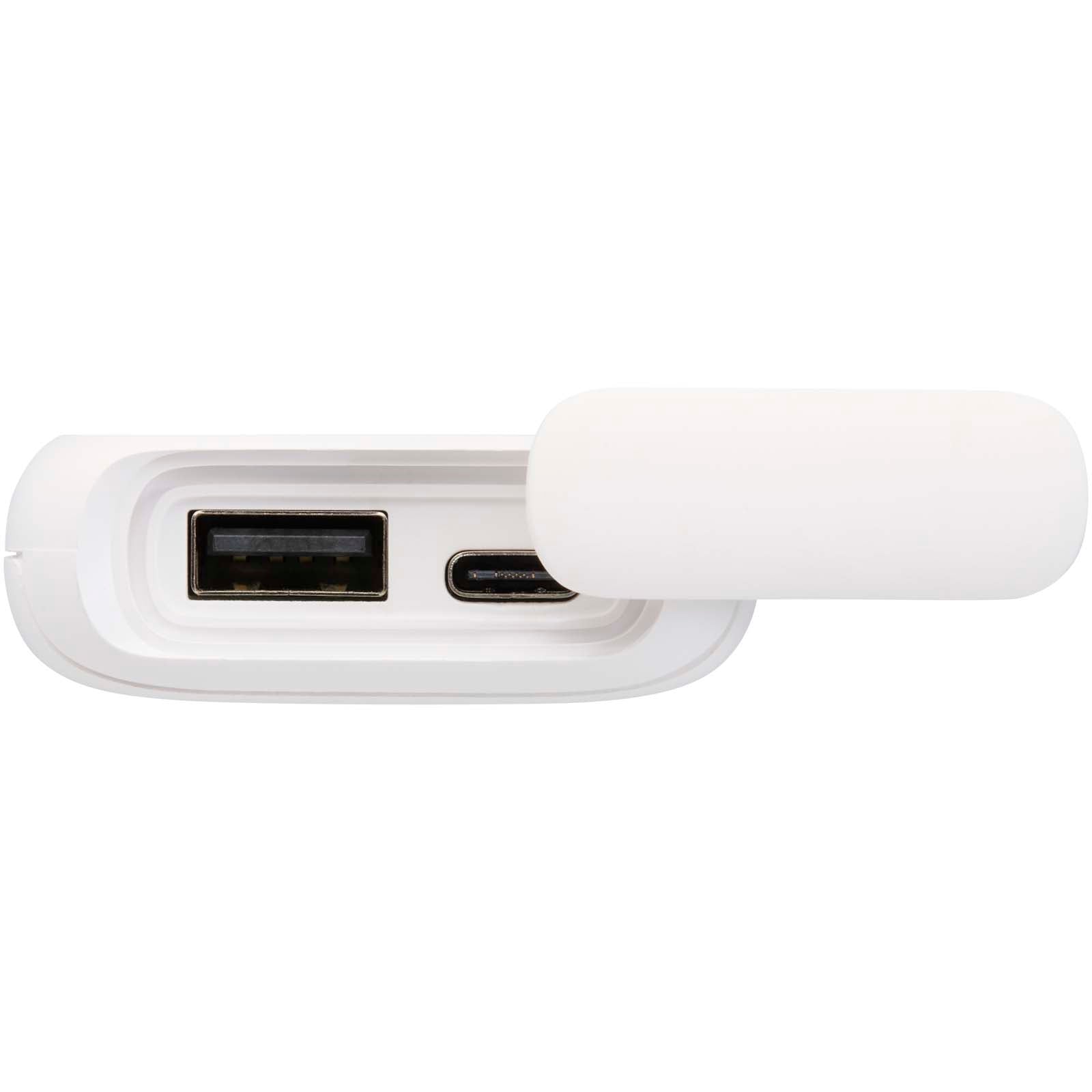Alkes 12 W 5.000 mAh wasserfeste Powerbank aus recyceltem Kunststoff mit Karabinerhaken