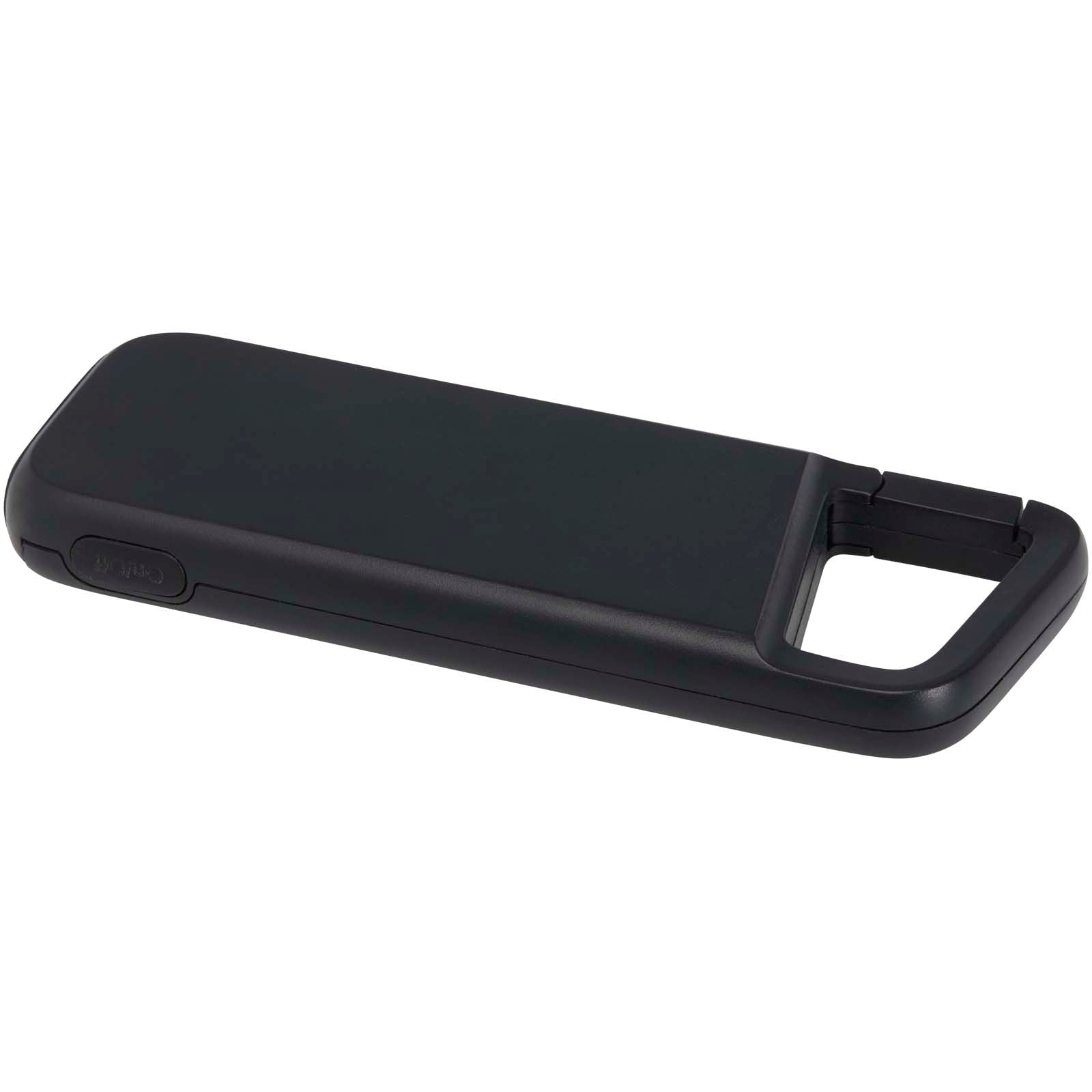 Alkes 12 W 5.000 mAh wasserfeste Powerbank aus recyceltem Kunststoff mit Karabinerhaken