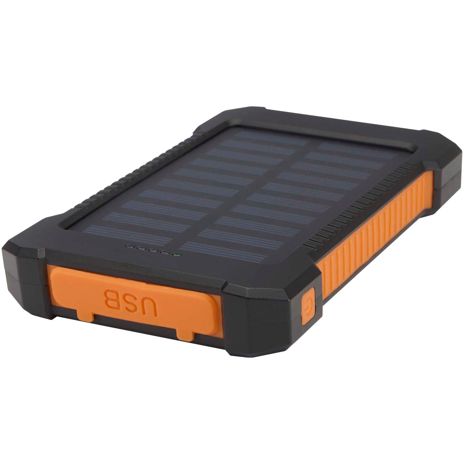 Altair 10 W 5000 mAh robuste Solar Powerbank aus recyceltem Kunststoff mit integrierter Taschenlampe