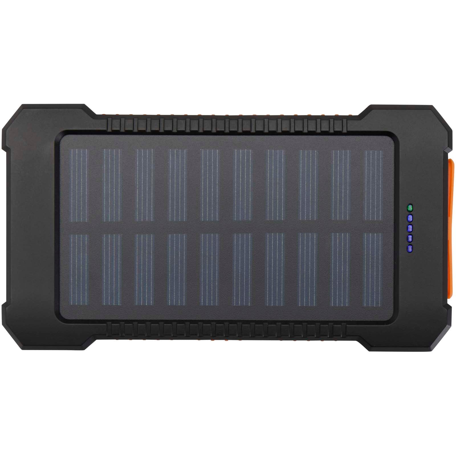 Altair 10 W 5000 mAh robuste Solar Powerbank aus recyceltem Kunststoff mit integrierter Taschenlampe