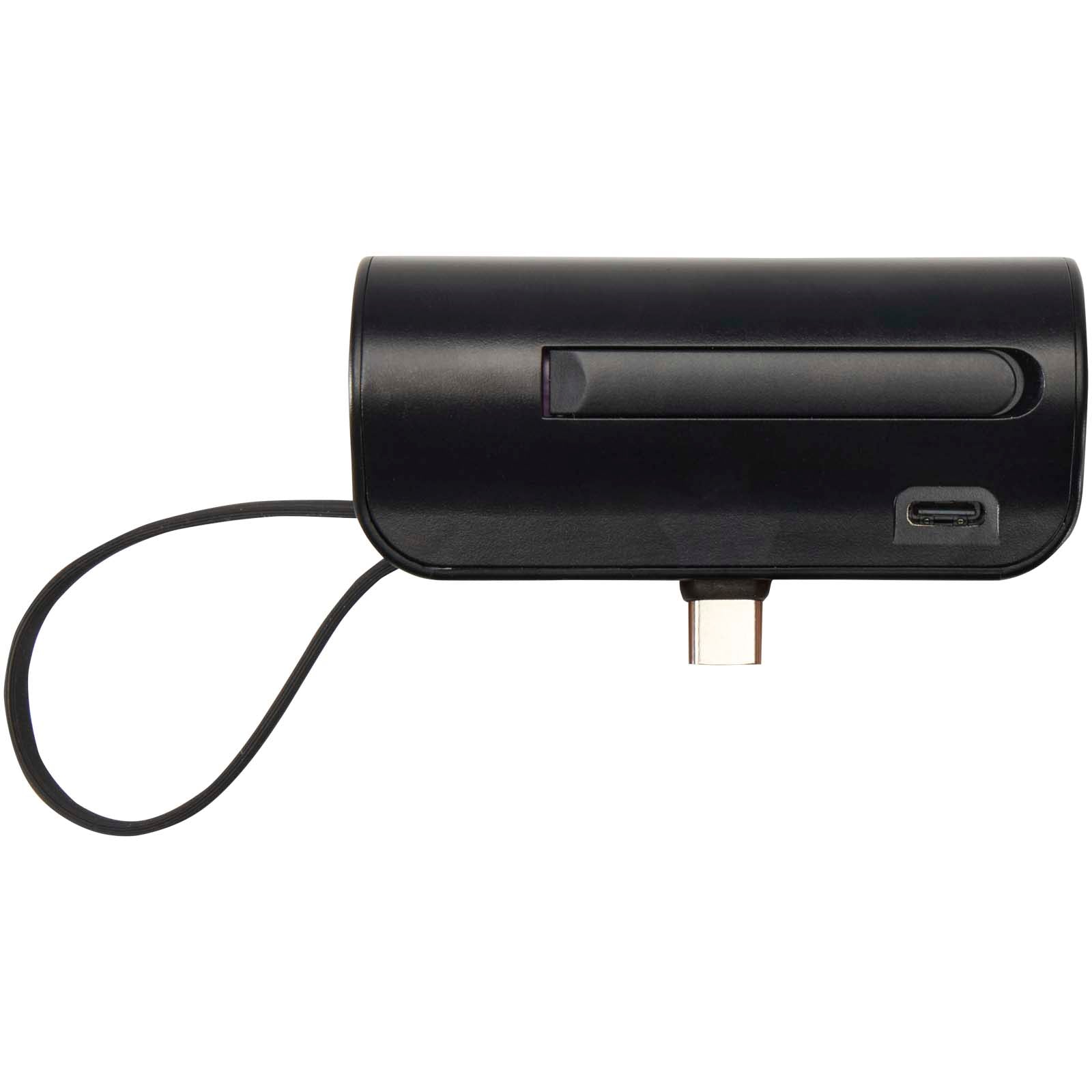 Alnair 10 W 5000 mAh Typ C Powerbank aus recyceltem Kunststoff mit integriertem Klappständer und 2 in 1 Kabel