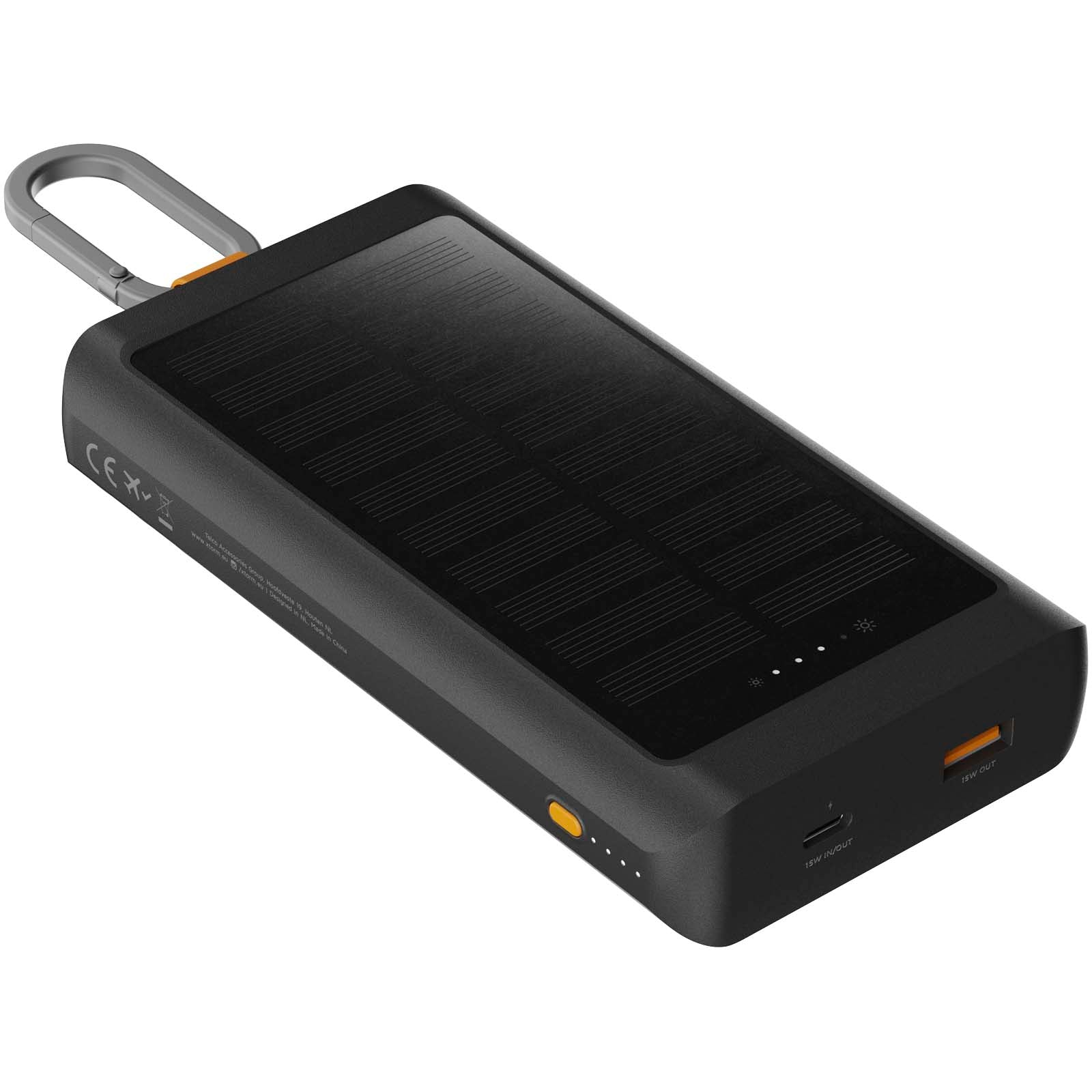 Xtorm XG2S101 Go2 10.000 mAh 15W Solar Powerbank mit Lampe – Kohle