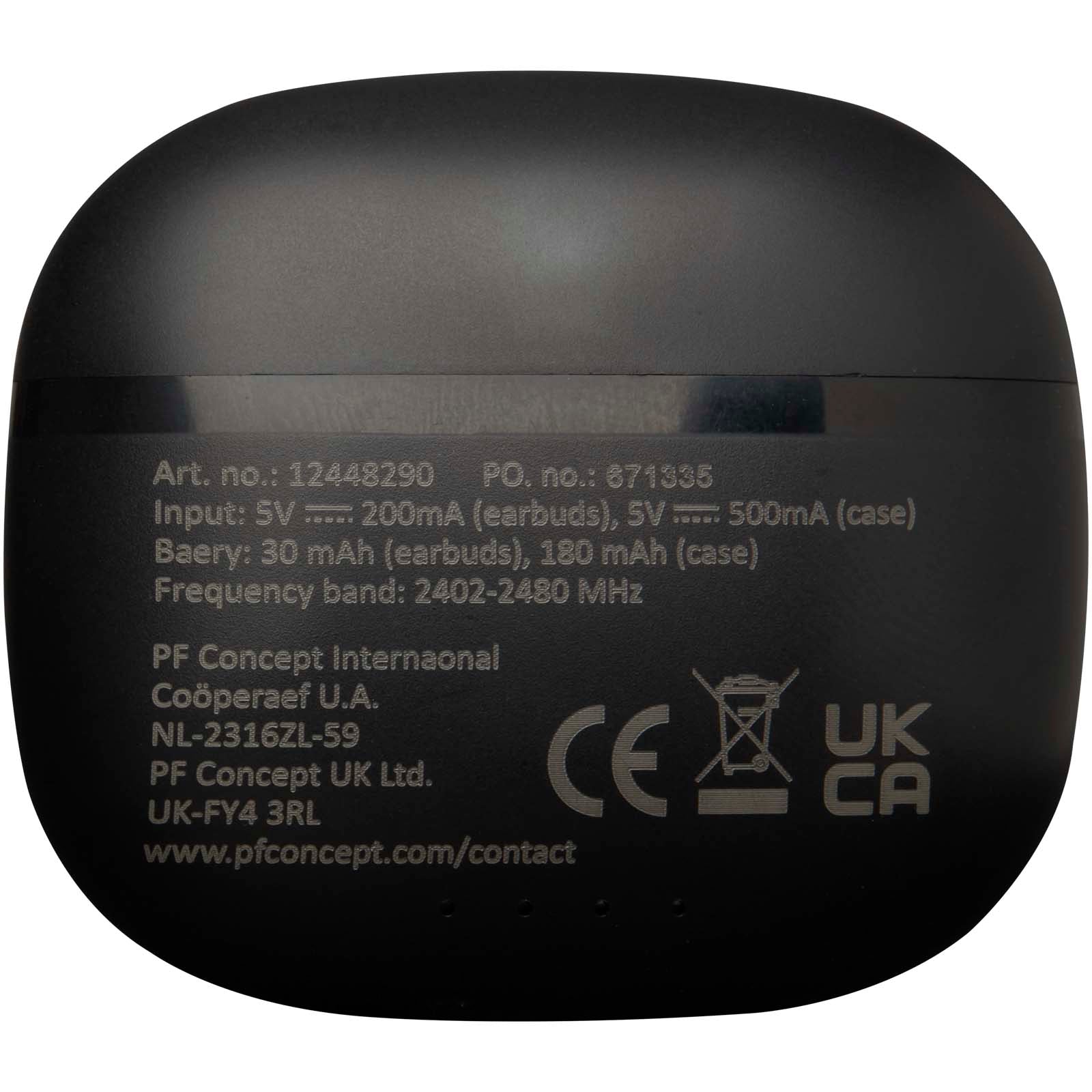 Alterf True Wireless Bluetooth® Headset aus recyceltem Kunststoff mit Silikon-Ohrstöpseln