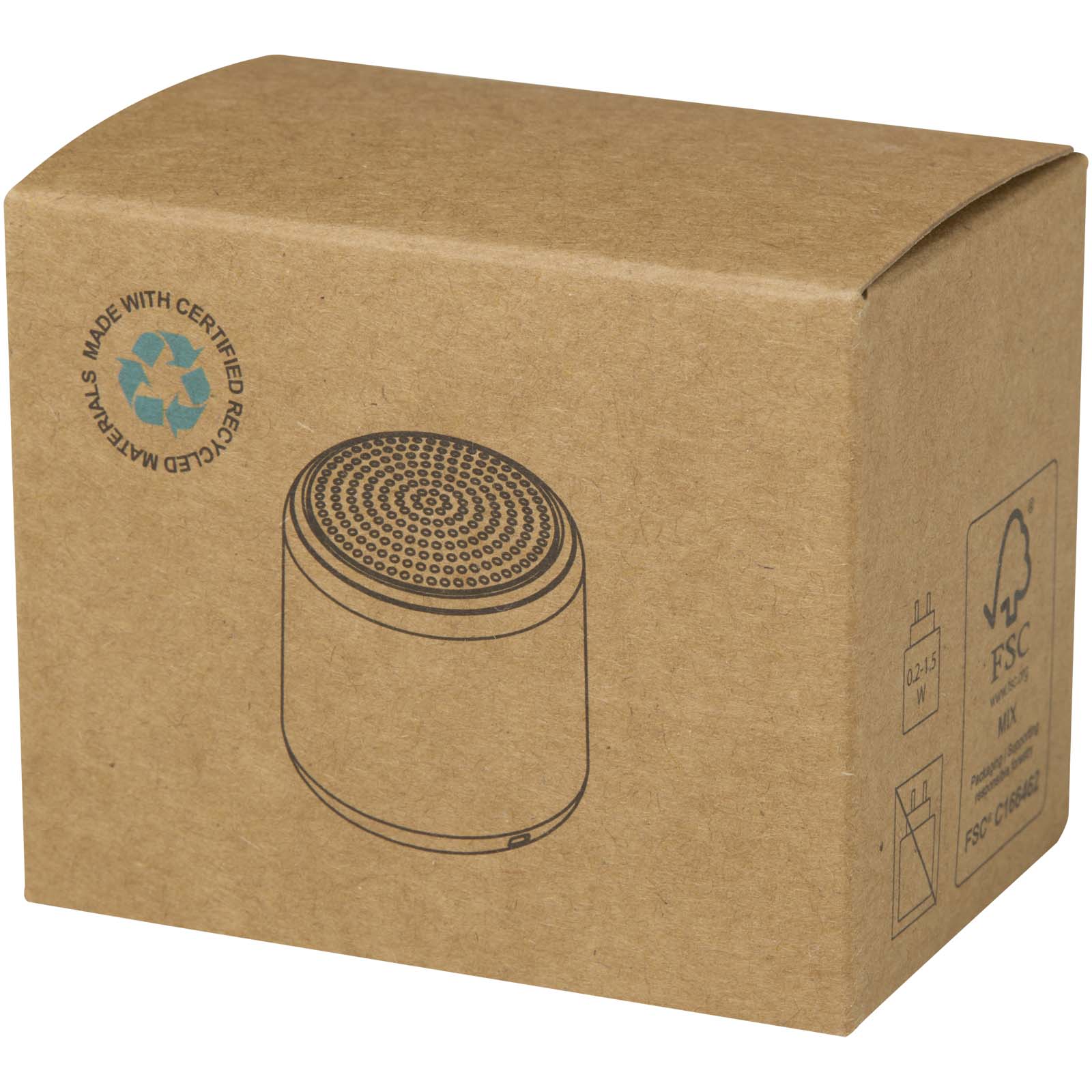 Velkis 3 W Bluetooth® Lautsprecher aus recyceltem Kunststoff