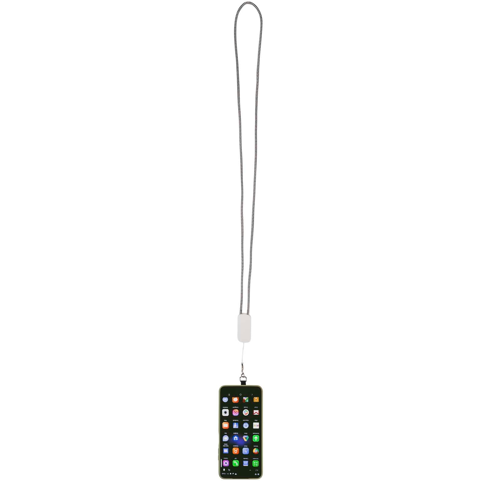 Anser Smartphone Lanyard aus recyceltem Kunststoff mit 27 W 5-in-1 integriertem Kabel