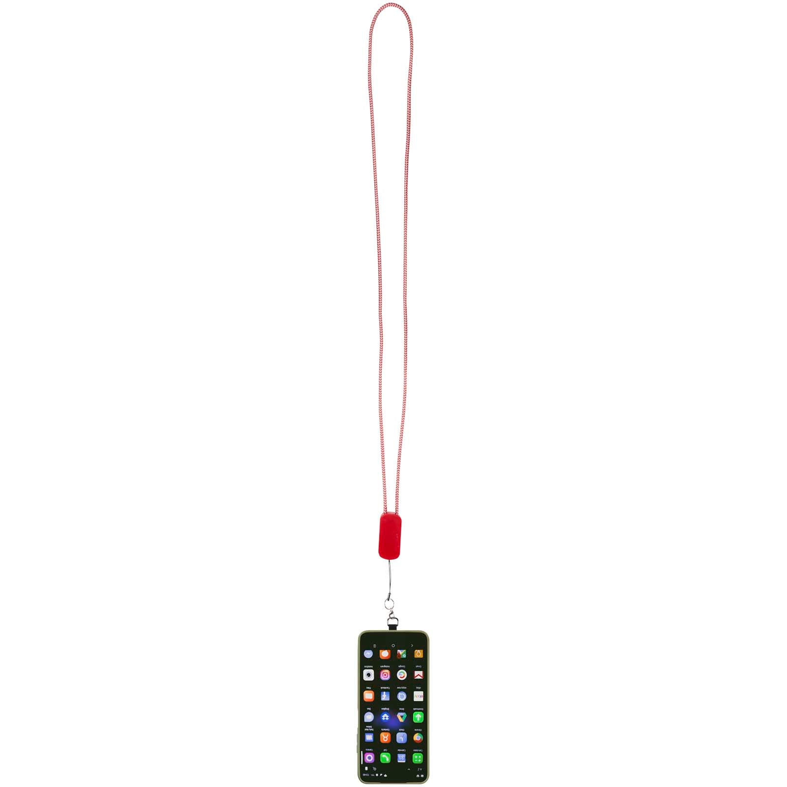 Anser Smartphone Lanyard aus recyceltem Kunststoff mit 27 W 5-in-1 integriertem Kabel