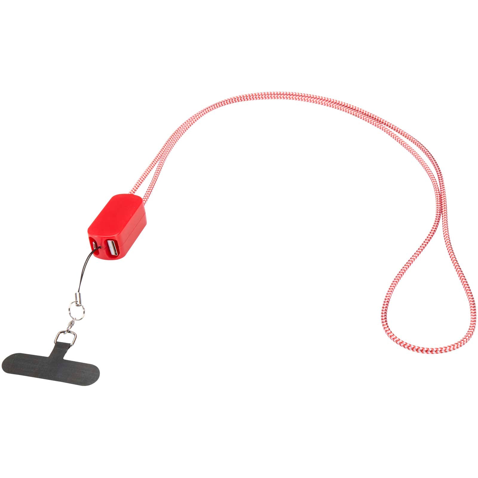 Anser Smartphone Lanyard aus recyceltem Kunststoff mit 27 W 5-in-1 integriertem Kabel