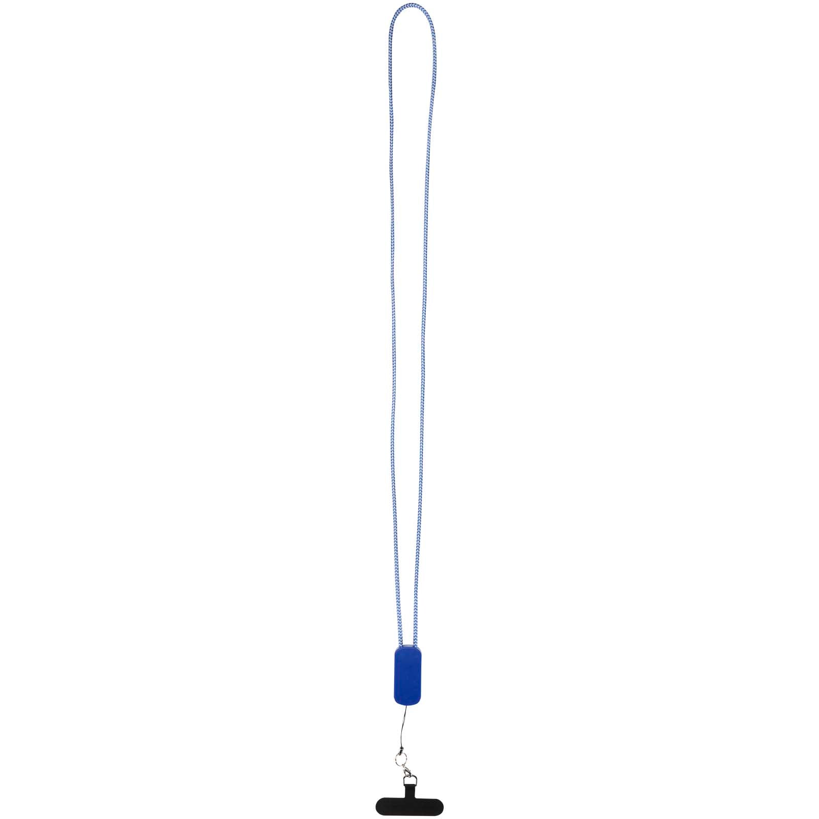 Anser Smartphone Lanyard aus recyceltem Kunststoff mit 27 W 5-in-1 integriertem Kabel – Royalblau