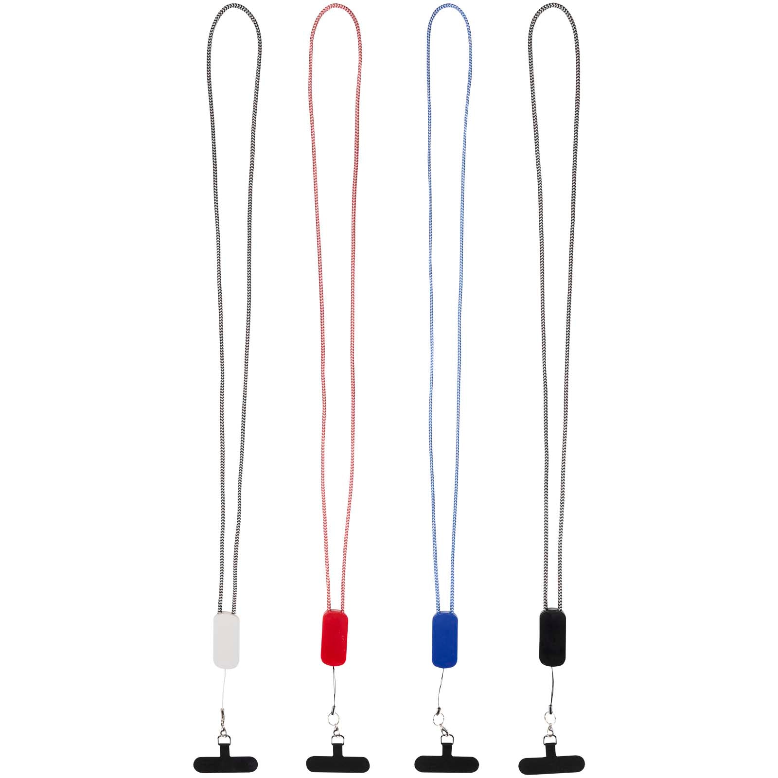 Anser Smartphone Lanyard aus recyceltem Kunststoff mit 27 W 5-in-1 integriertem Kabel
