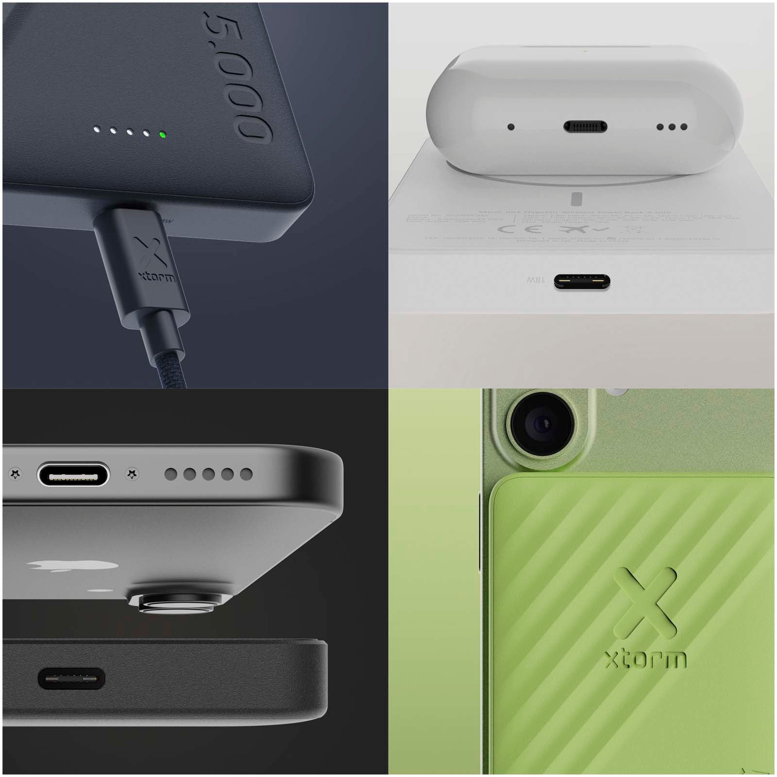 Xtorm Go2 15 W, 5000 mAh kabellose Powerbank