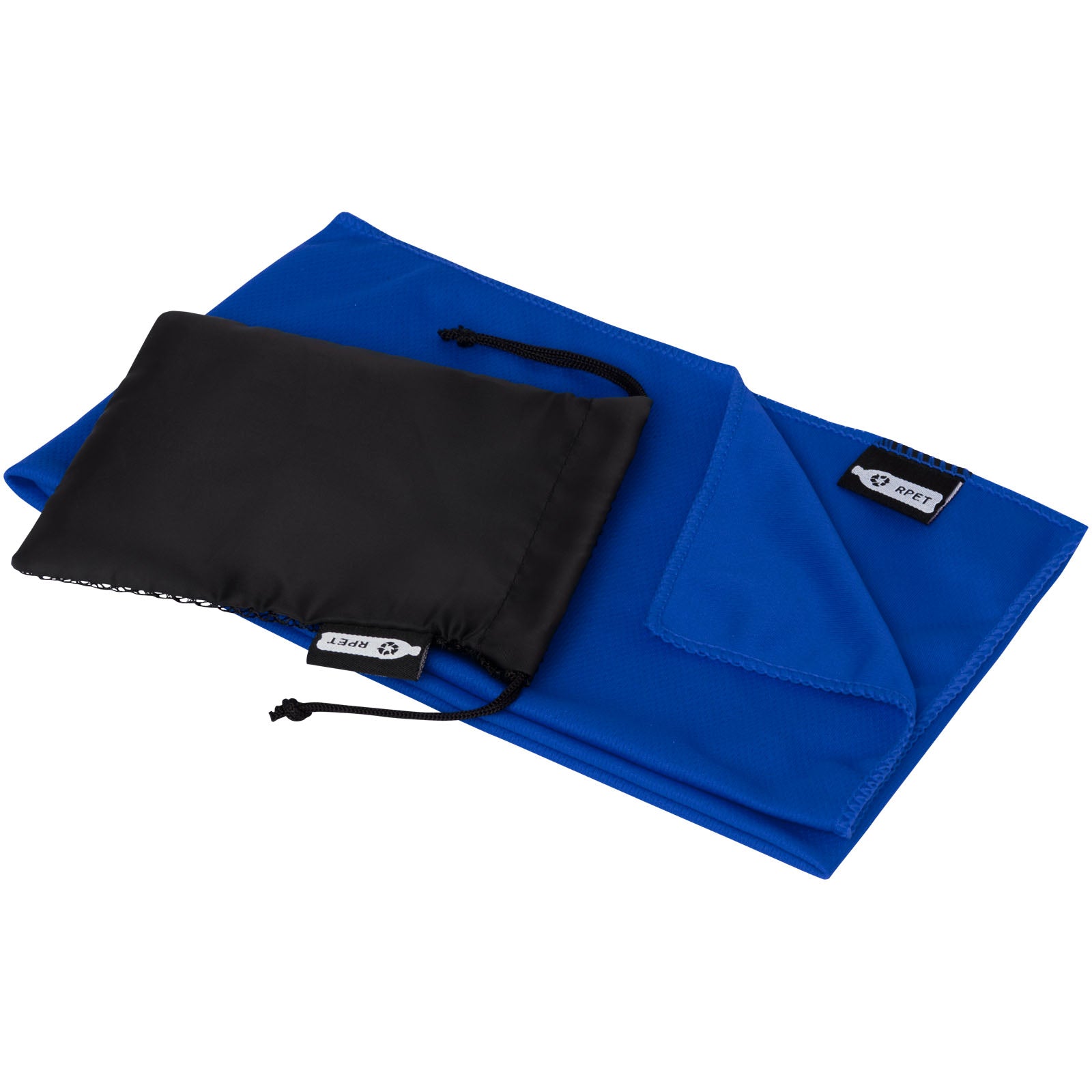 Raquel Sport Kühlhandtuch im Etui aus recyceltem PET Kunststoff 80 x 30 cm – Royalblau